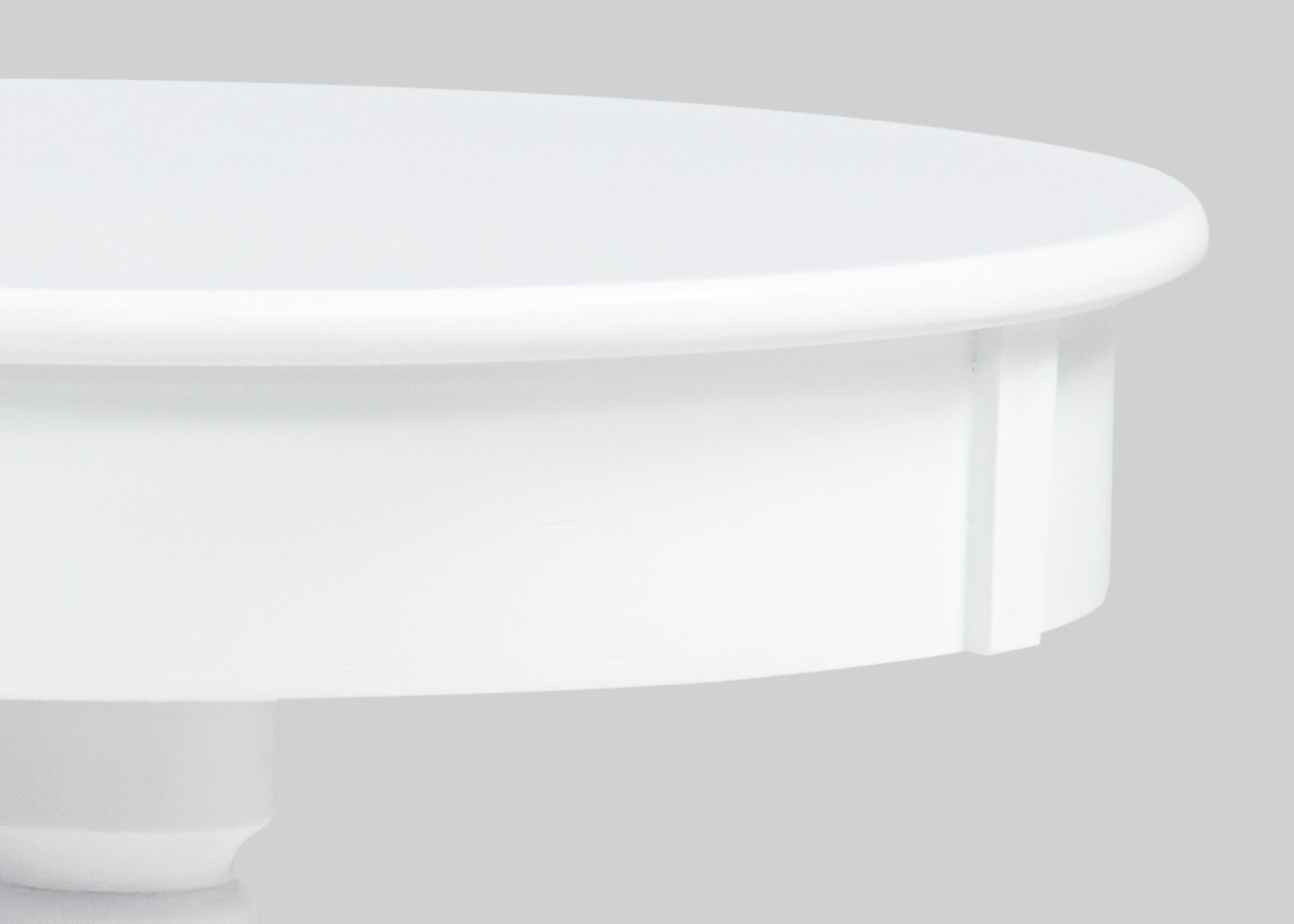 Romy White Round Pedestal Chairside Table, view 3
