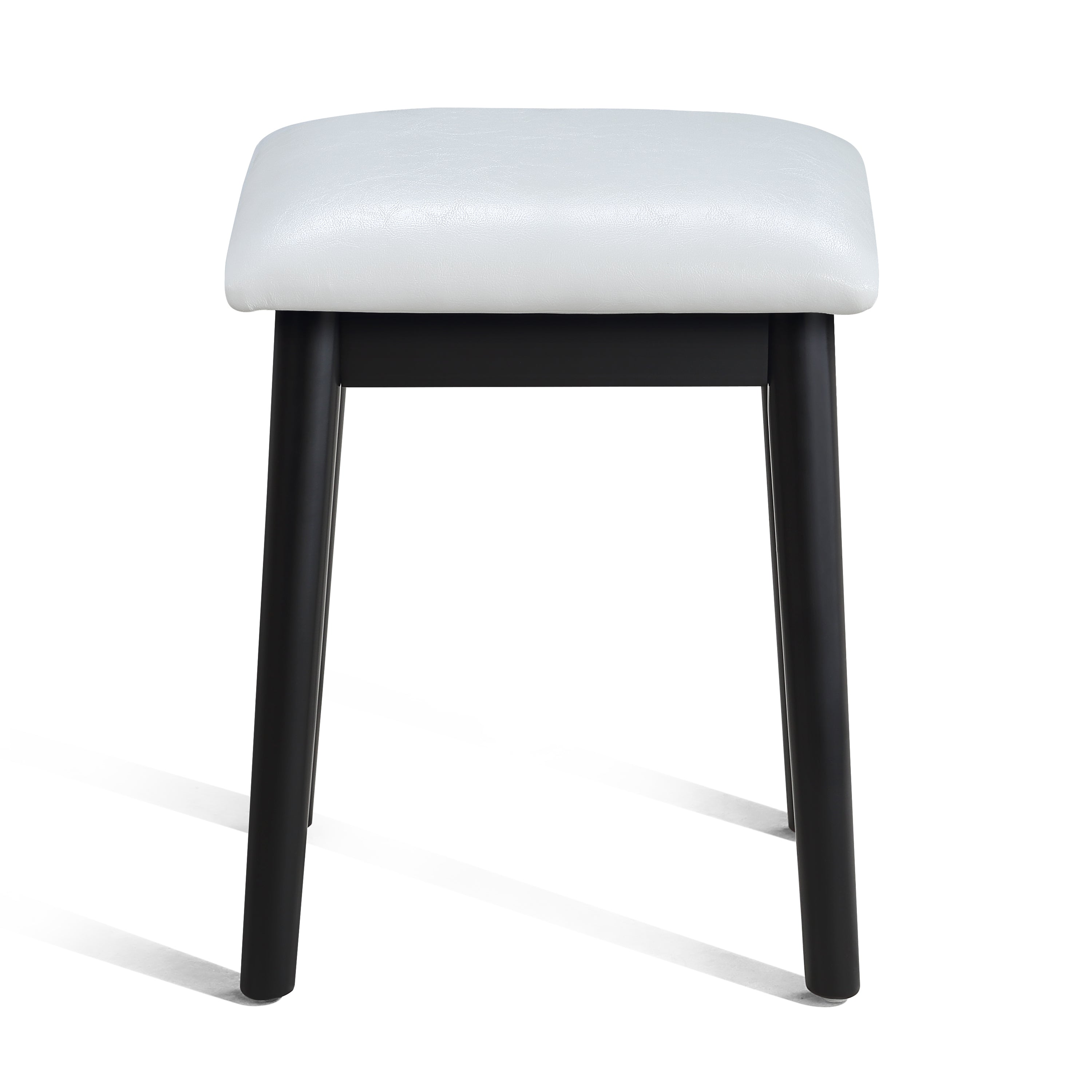 Cecilia Black Vanity Table with Lighted Mirror and Stool, view 5