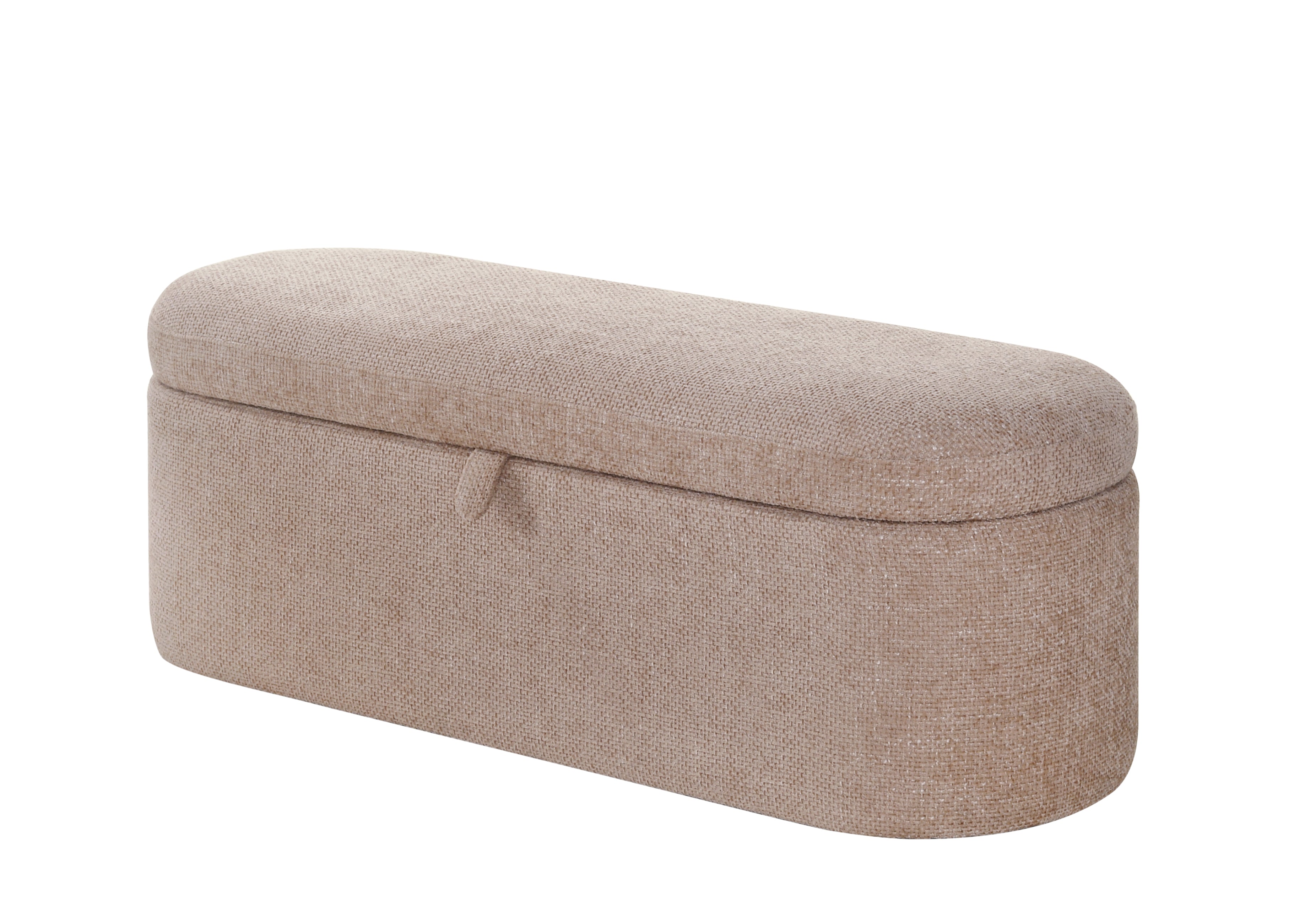 Philipa Mauve Tweed Upholstered Storage Bench, view 2