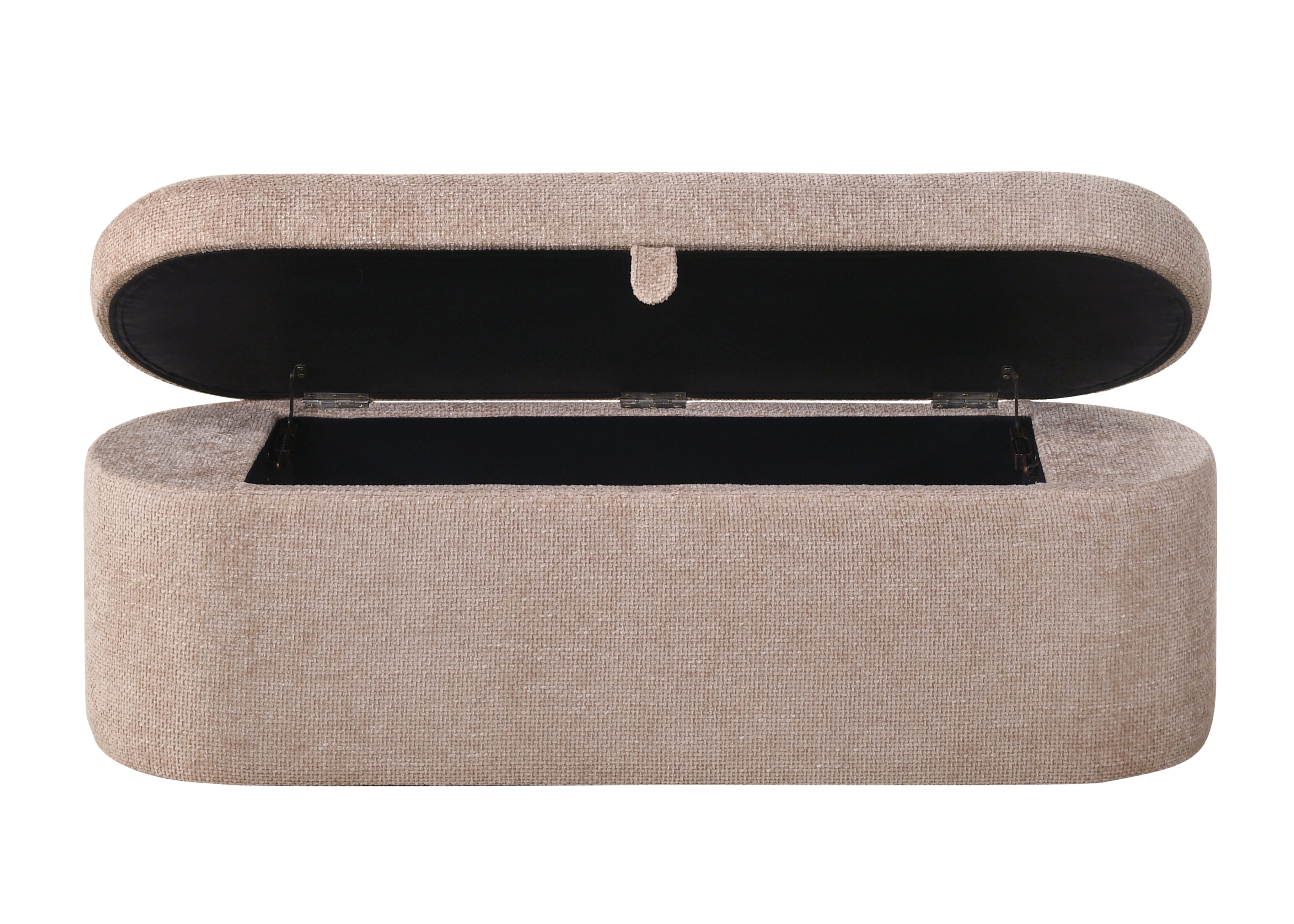 Philipa Mauve Tweed Upholstered Storage Bench, view 4