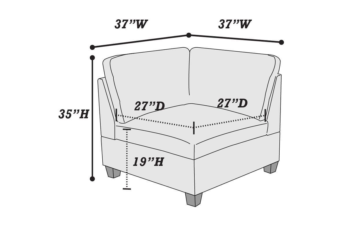 Grey Chenille Modular Sectional 8pc Set