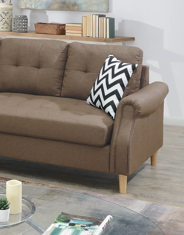 Light Coffee Reversible Corner Sectional