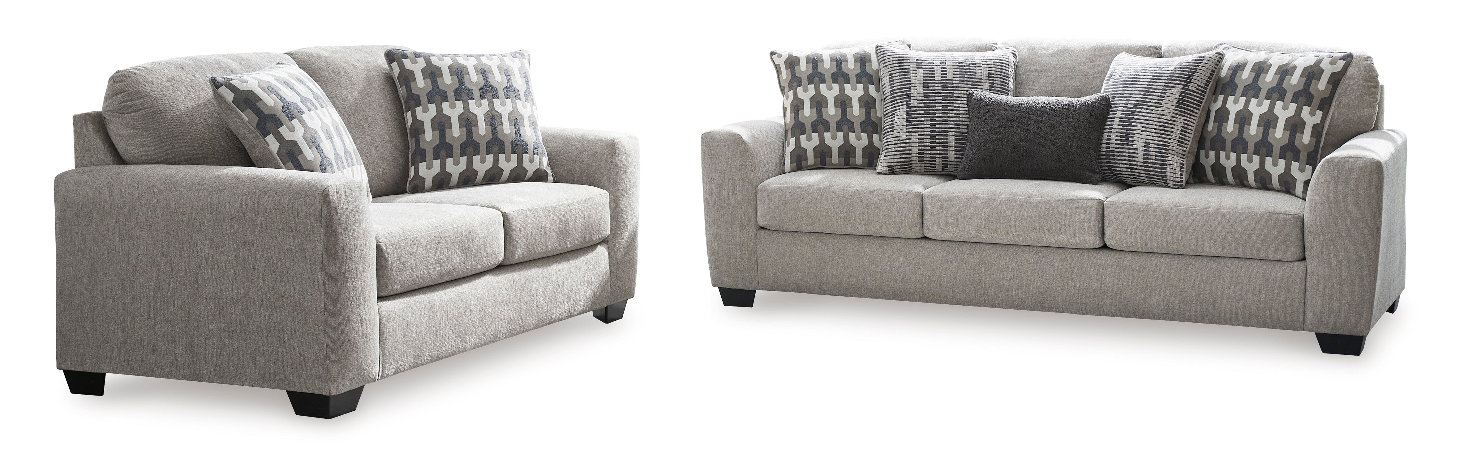 Ashley Avenal Flannel Textured Sofa and Loveseat Set, view 4