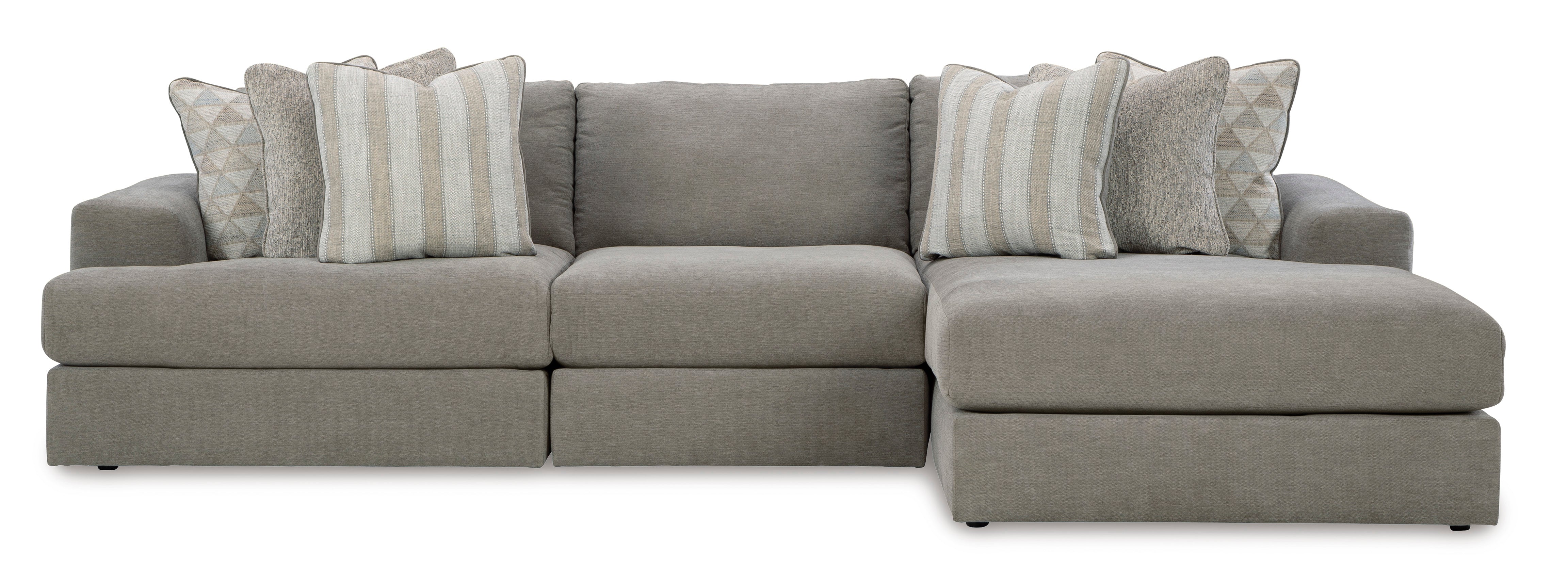 Ashley Avaliyah Ash Chenille Sectional with Chaise, view 4