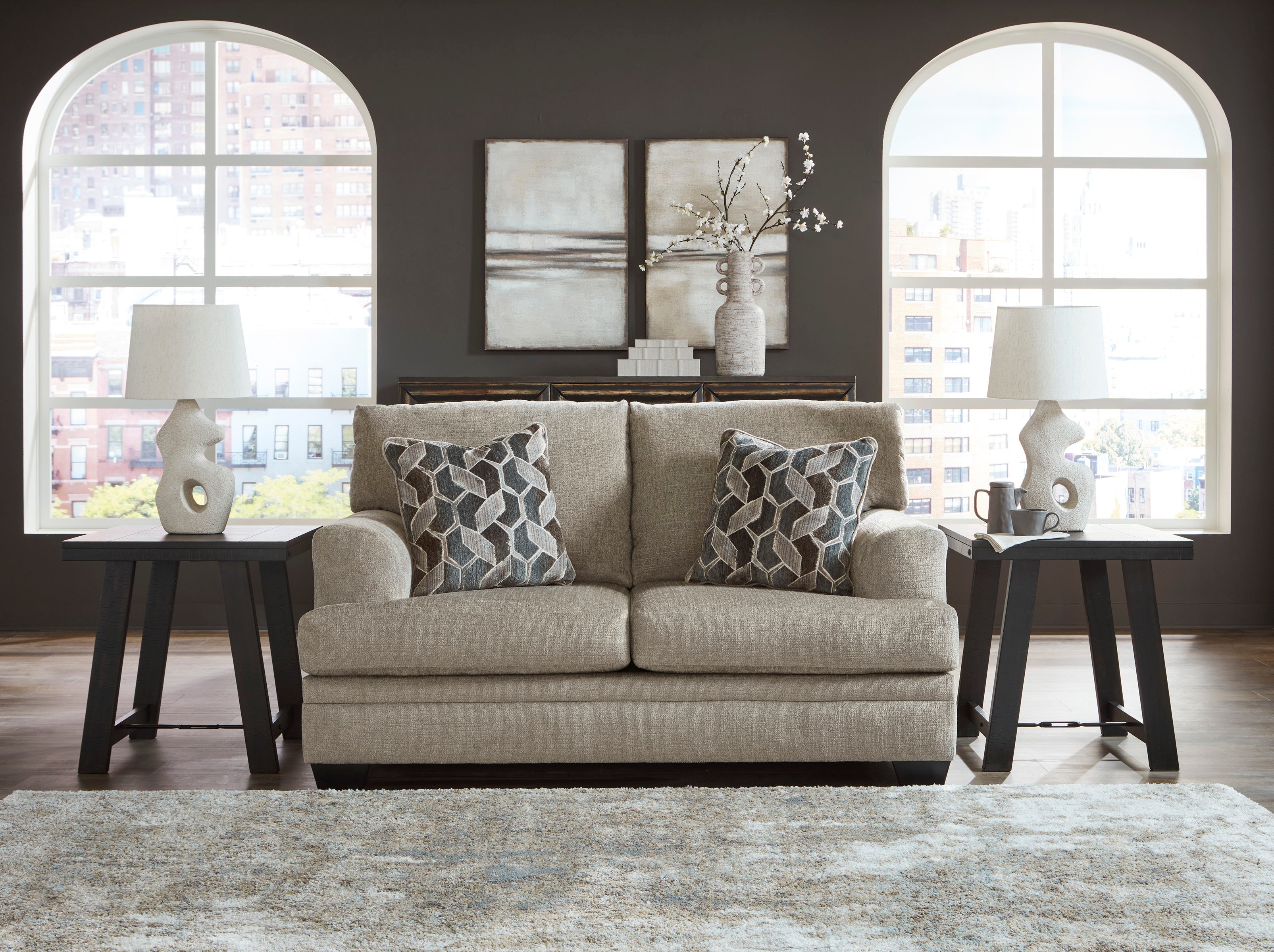 Ashley Stonemeade Taupe Sofa and Loveseat Set, view 3