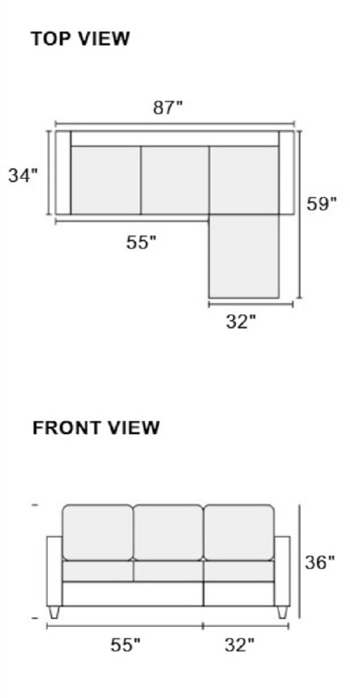 Light Coffee Reversible Corner Sectional