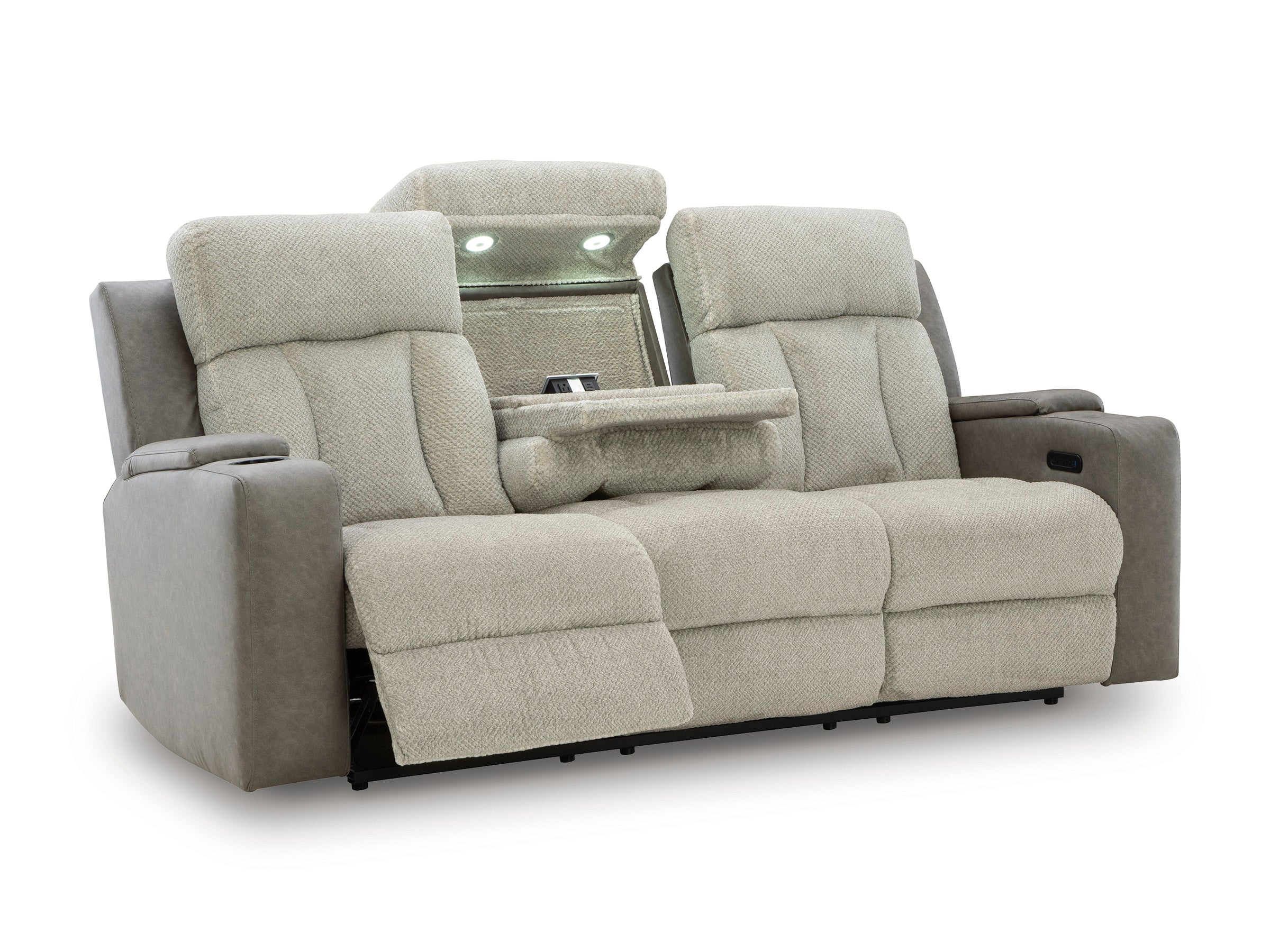 Ashley WhipLash Sisal Power Reclining Set with Heat and Massage, view 5