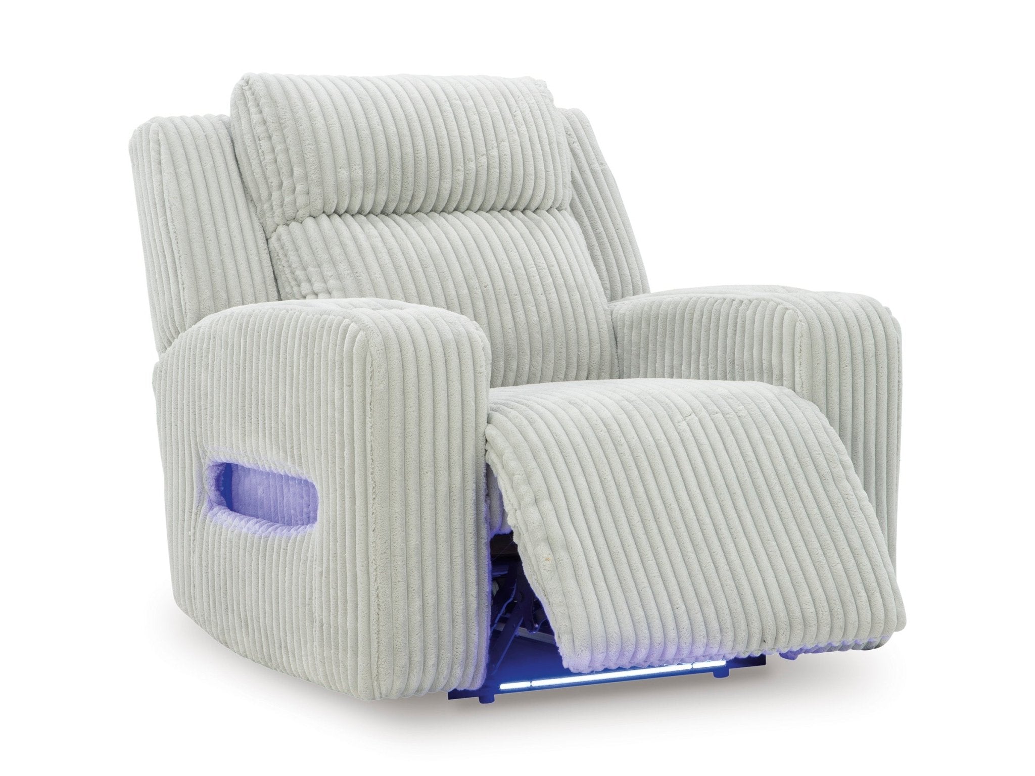 Ashley Forest Light Gray Corduroy Power Reclining Set with LED Lights, view 8