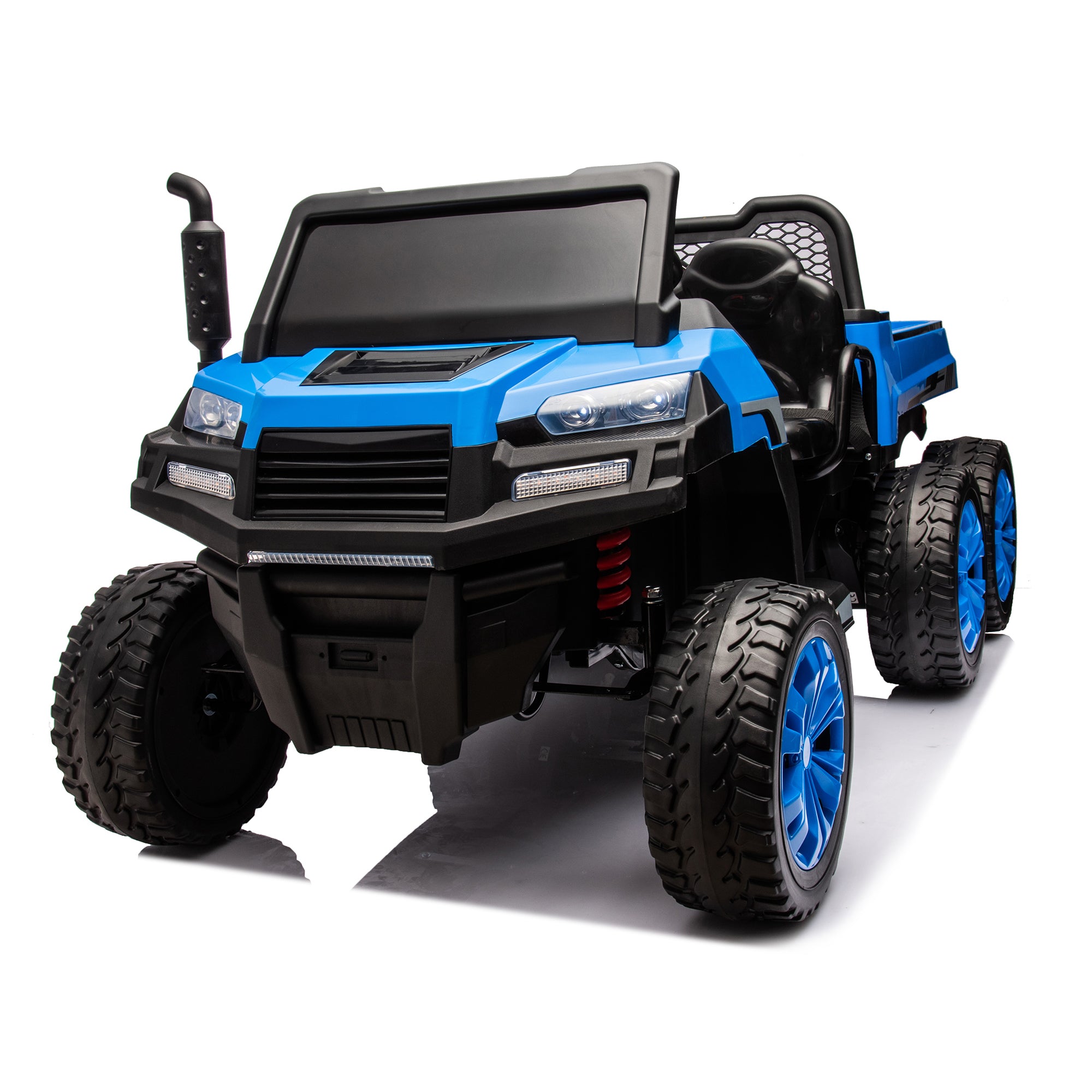 24V 2-Seater UTV-XXL Ride On Truck with Dump Bed for kid,Ride On 4WD UTV with 6 Wheels,Foam Tires, Suitable for Off-Roading,remote control,Three-Point Safety Harness