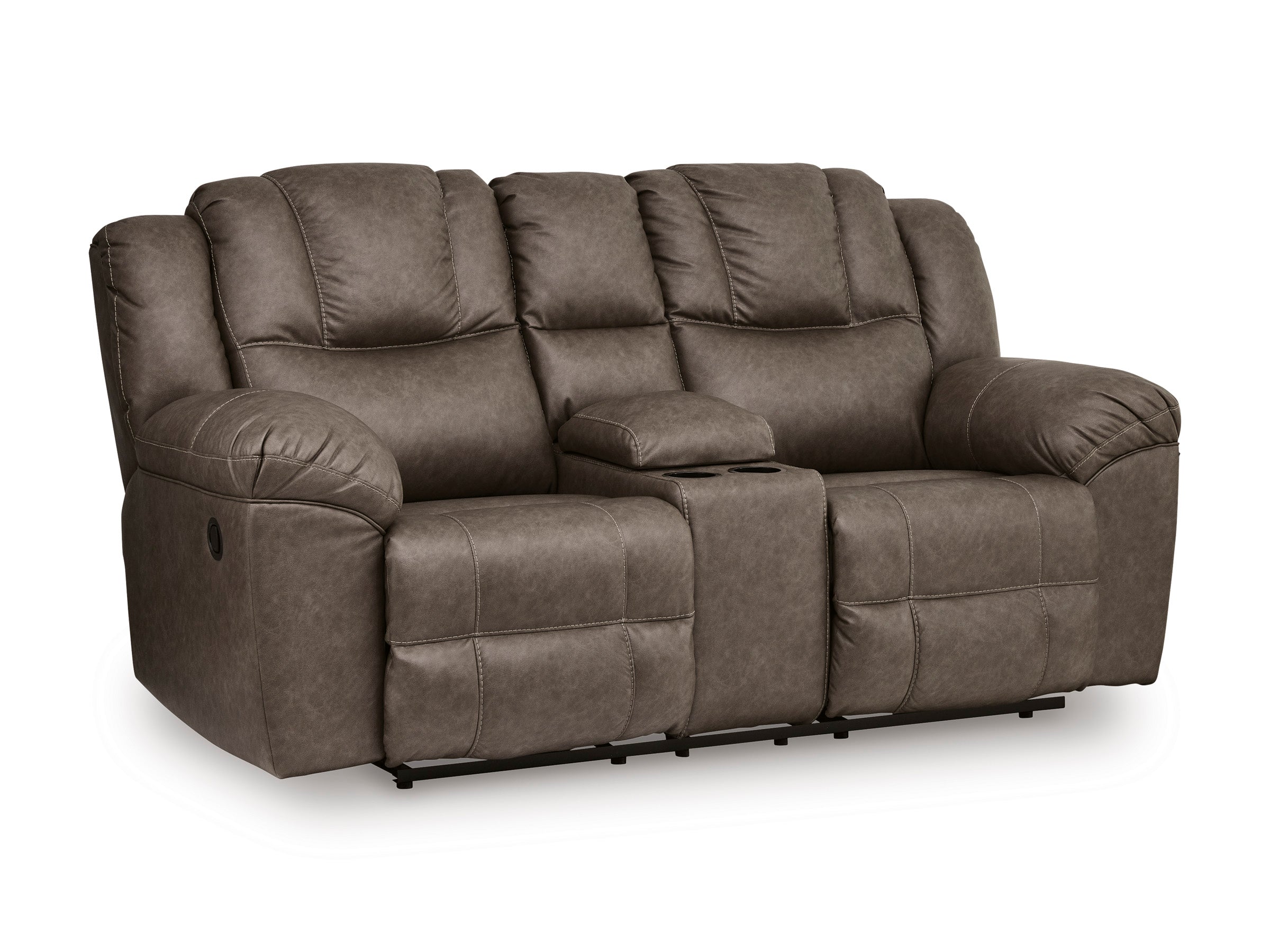 Ashley Lowilla Driftwood Faux Leather Reclining Set, view 8