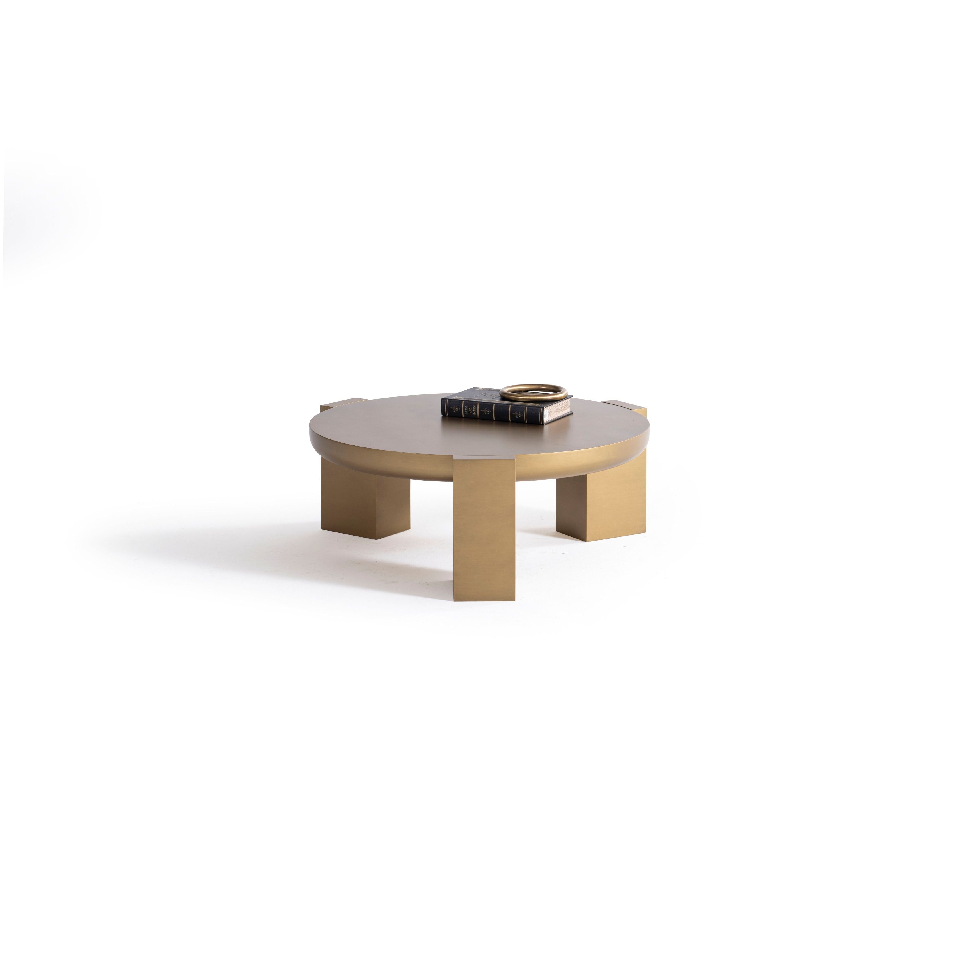 Gold Coffee Table with End Table, view 4