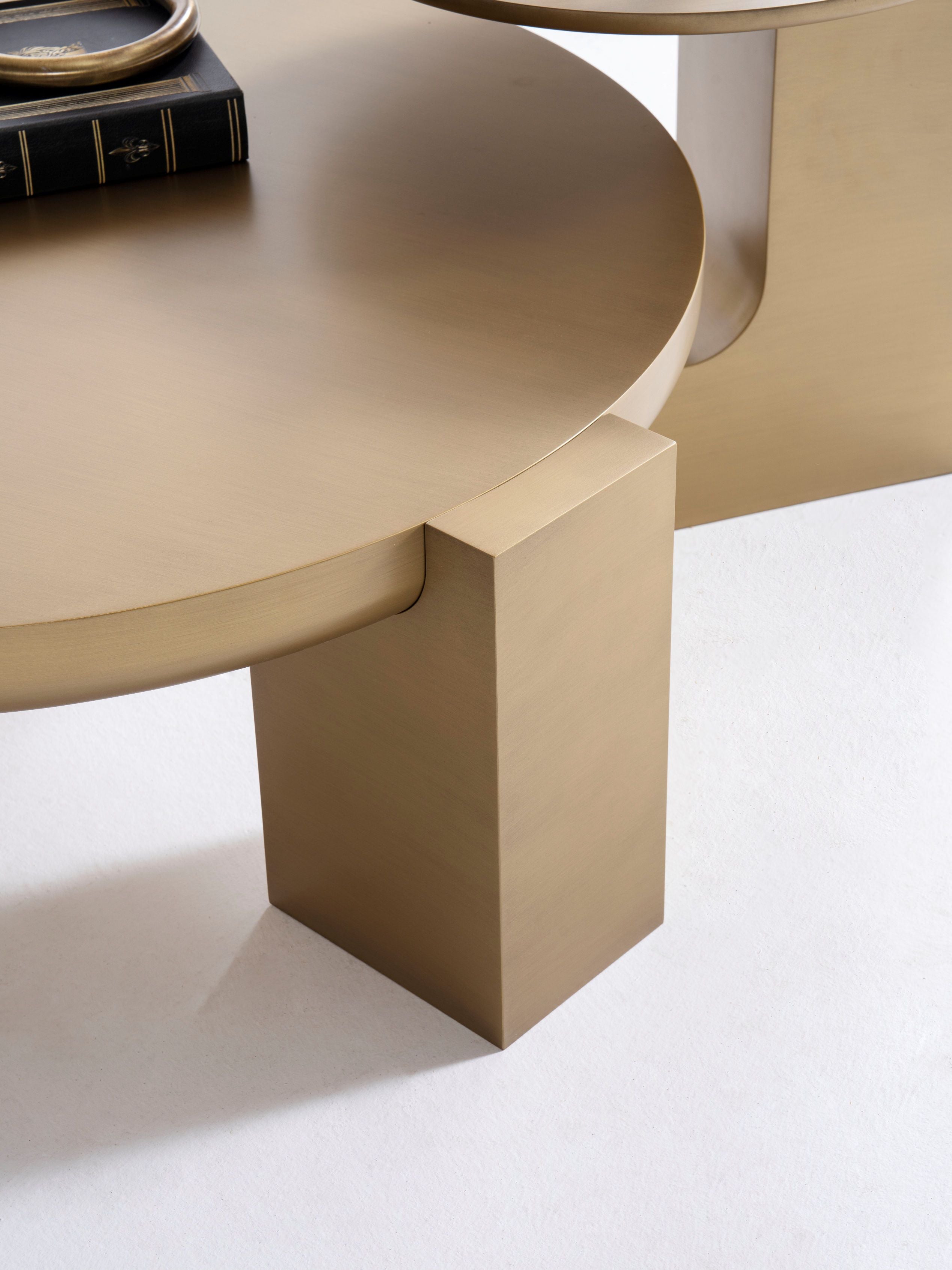 Gold Coffee Table with End Table, view 8