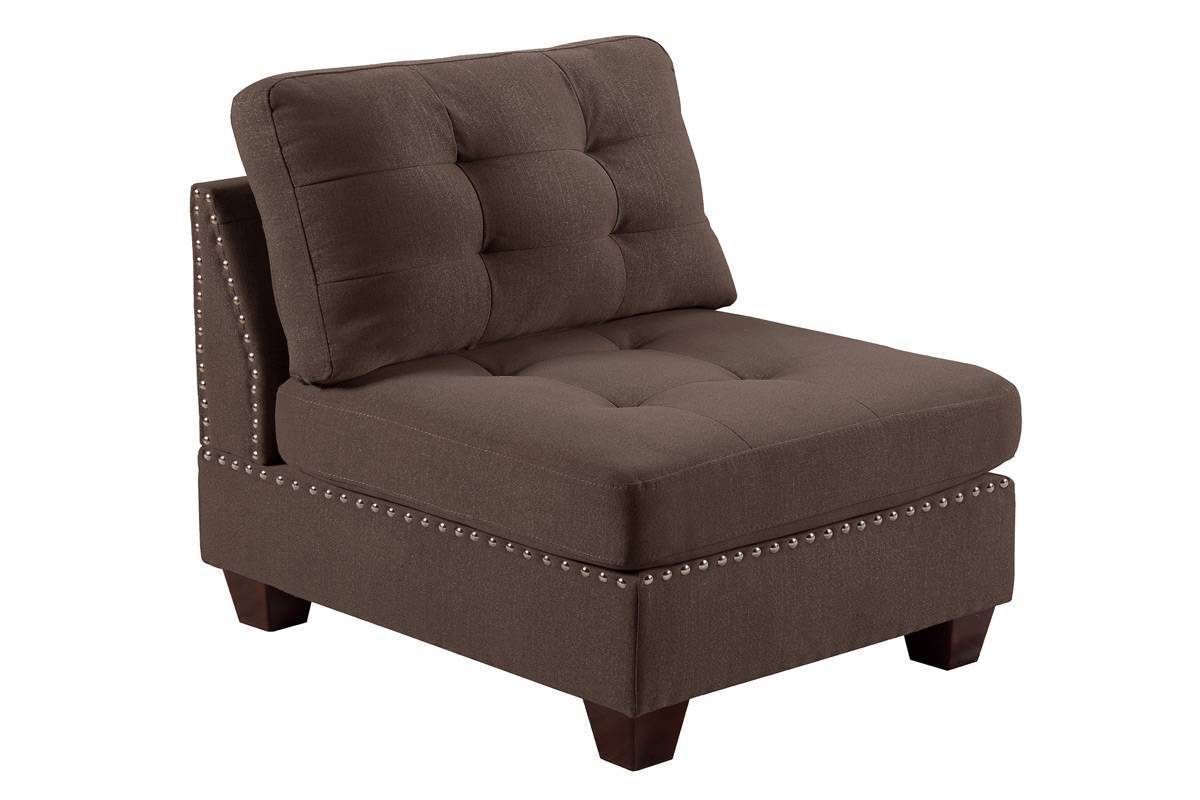 4pc Black Coffee Linen  Sectional Sectional