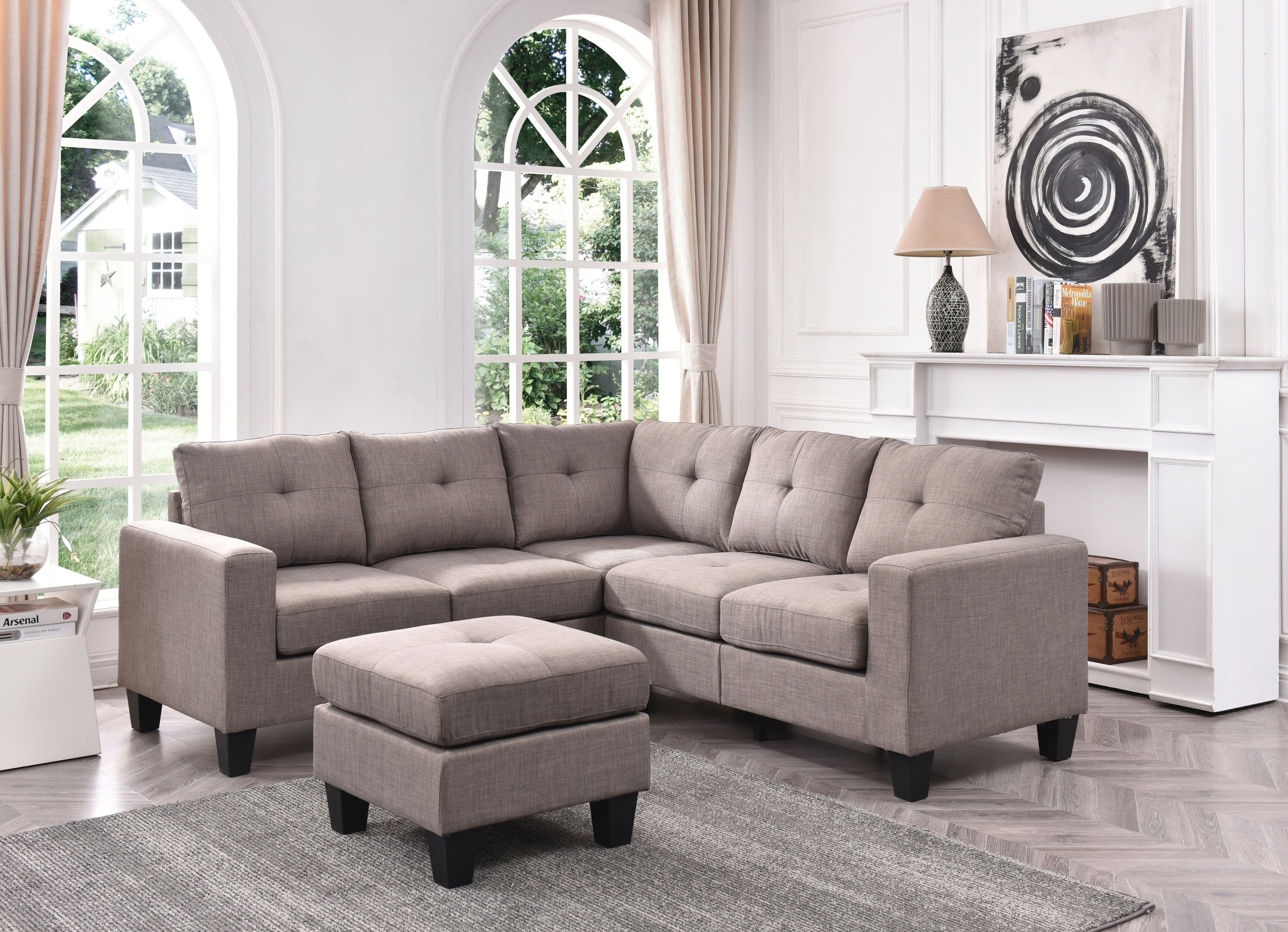 Newbury G579B-SC Sectional, GRAY