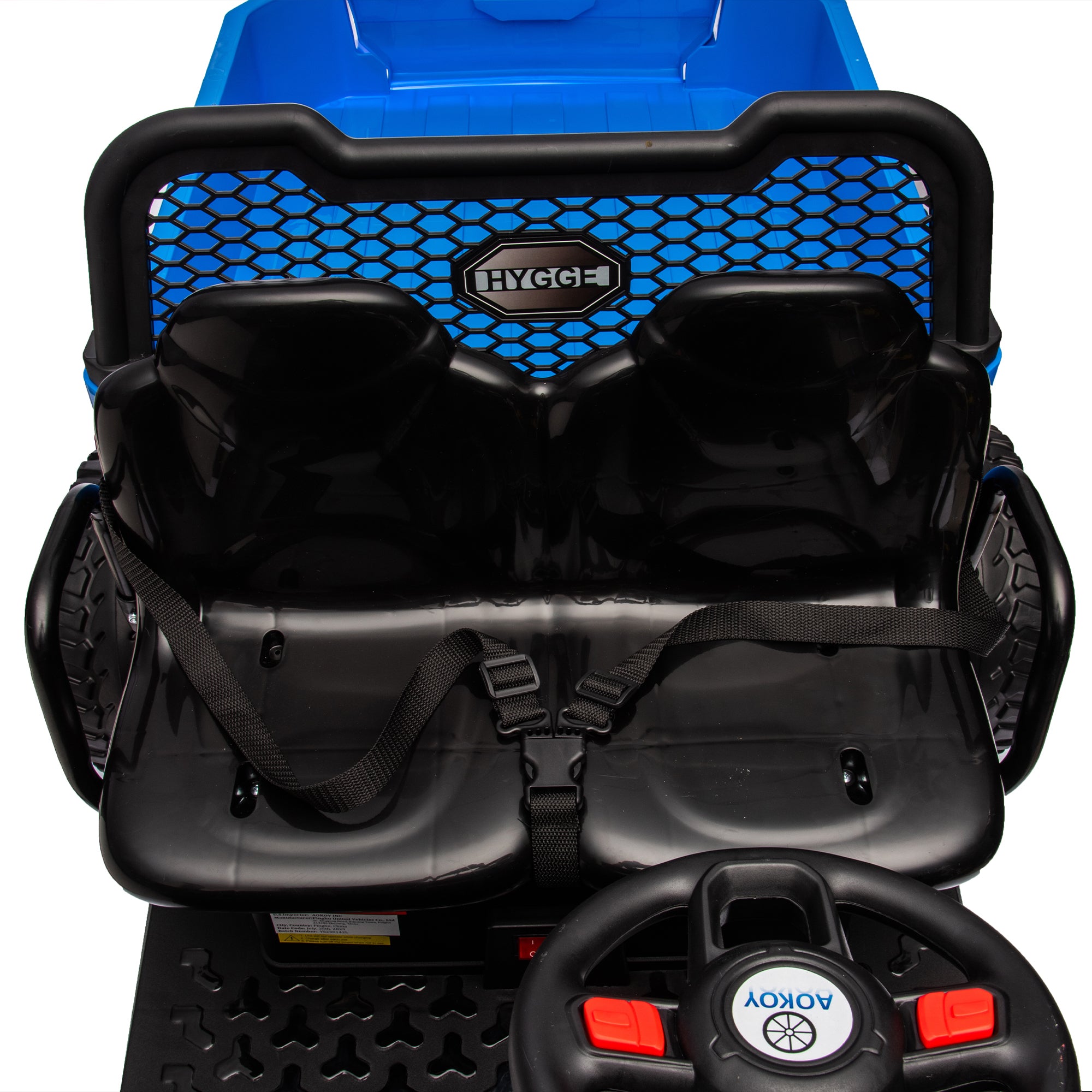 24V 2-Seater UTV-XXL Ride On Truck with Dump Bed for kid,Ride On 4WD UTV with 6 Wheels,Foam Tires, Suitable for Off-Roading,remote control,Three-Point Safety Harness