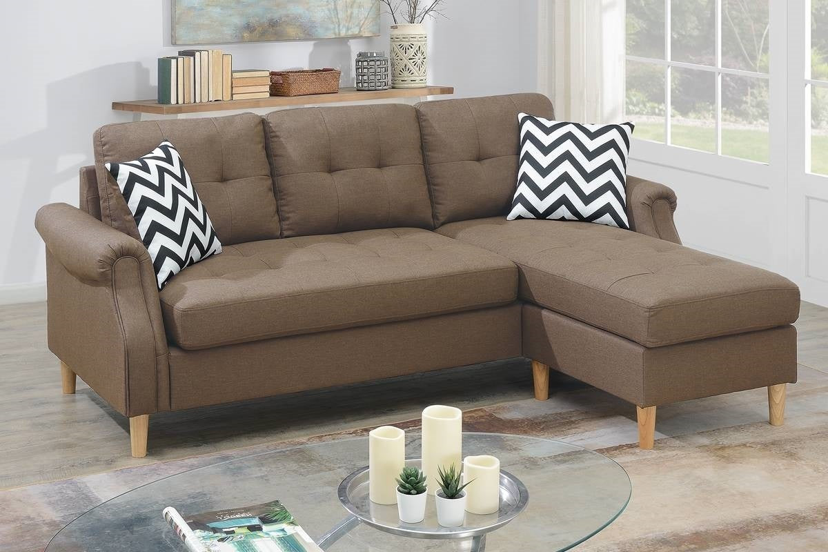 Light Coffee Reversible Corner Sectional