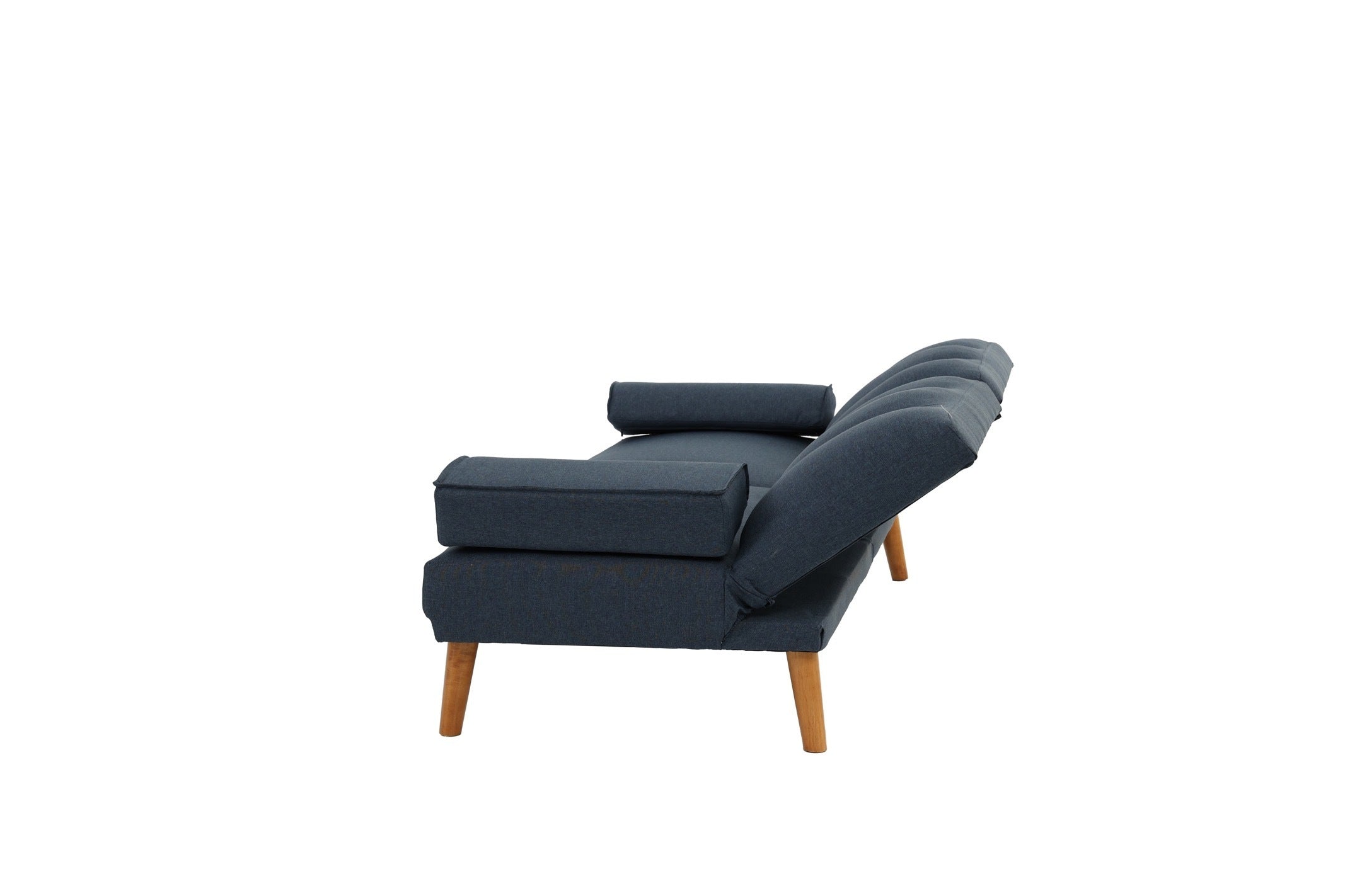 Navy Color 2pc Sectional w/ Solid wood Legs