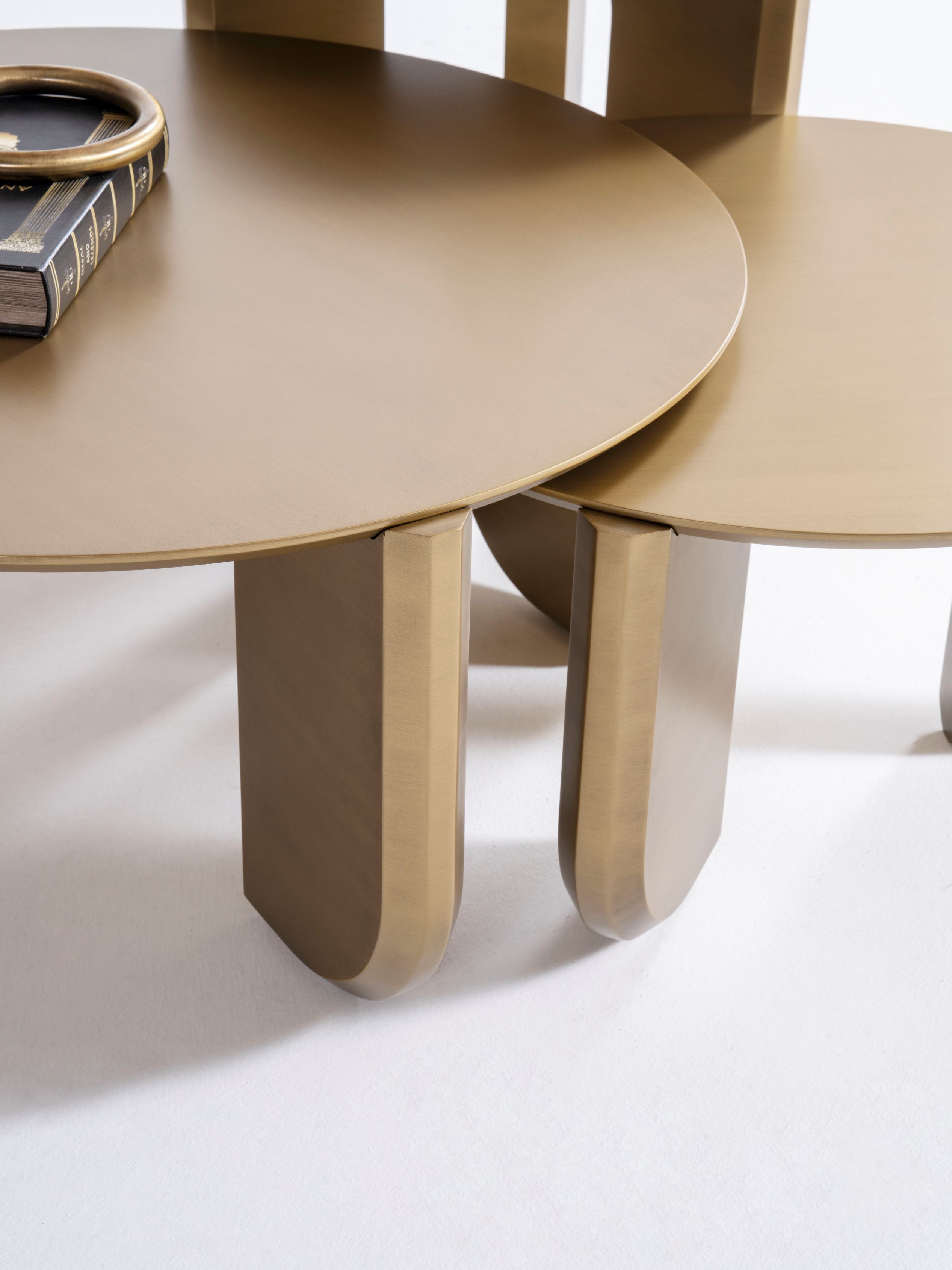 Gold Sculptural 3-Piece Coffee Table Set, view 6