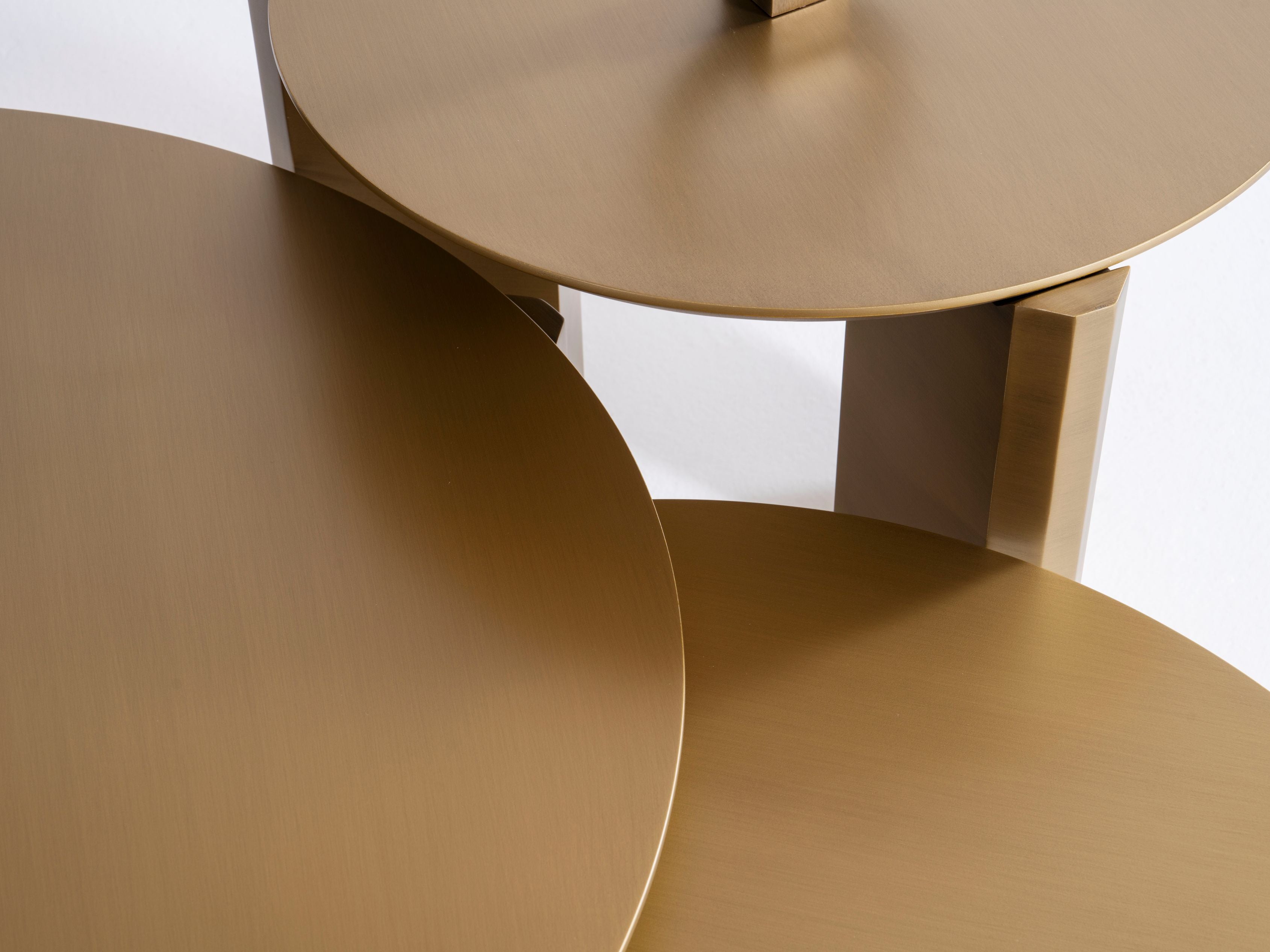 Gold Sculptural 3-Piece Coffee Table Set, view 2