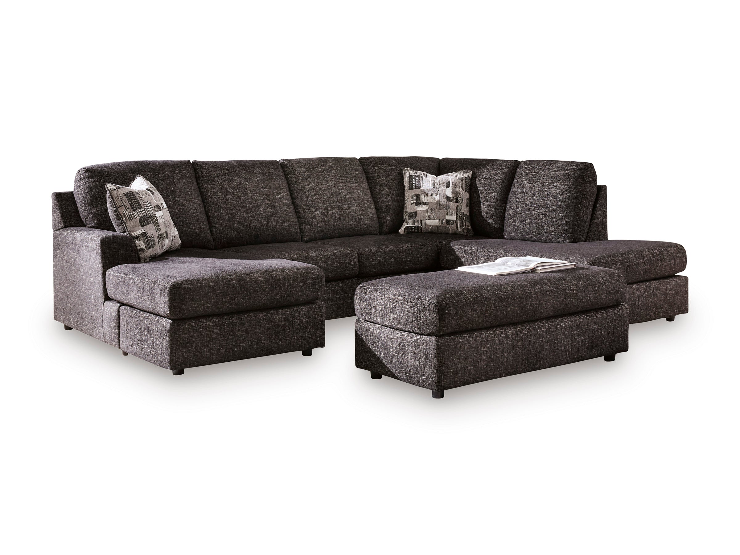 Ashley Lentiz Onyx Sectional with Chaise, view 5