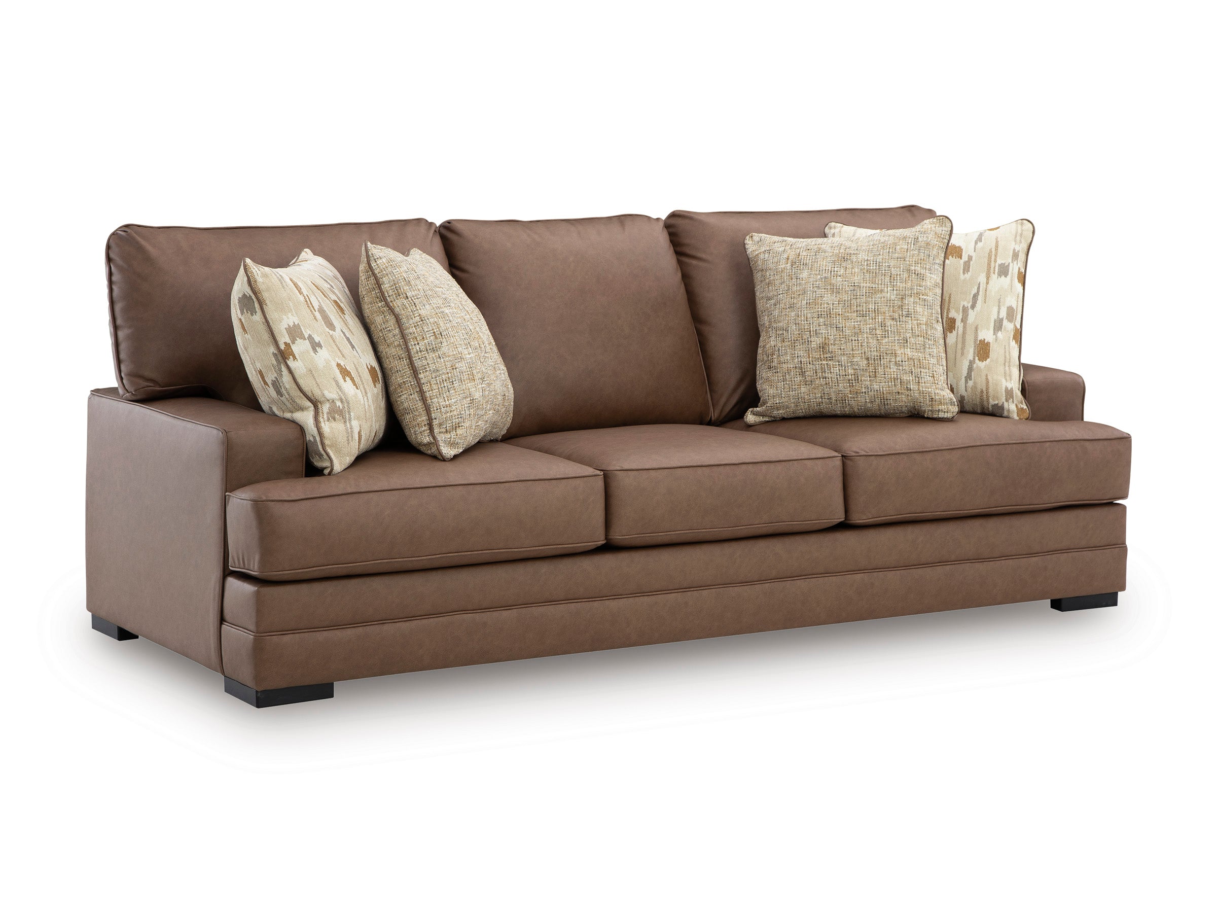 Ashley VillaCourt Caramel Faux Leather Sofa and Loveseat Set, view 3
