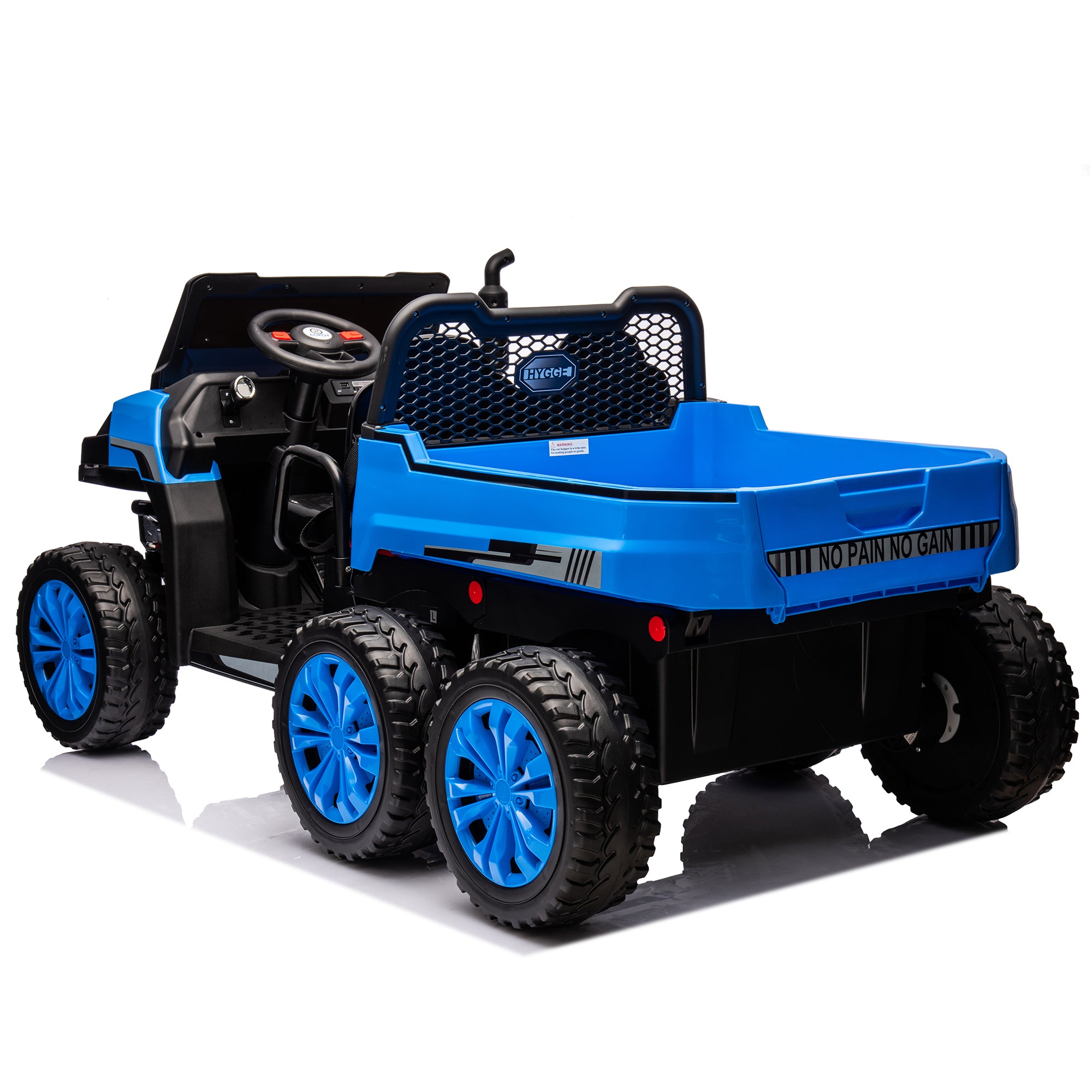 24V 2-Seater UTV-XXL Ride On Truck with Dump Bed for kid,Ride On 4WD UTV with 6 Wheels,Foam Tires, Suitable for Off-Roading,remote control,Three-Point Safety Harness