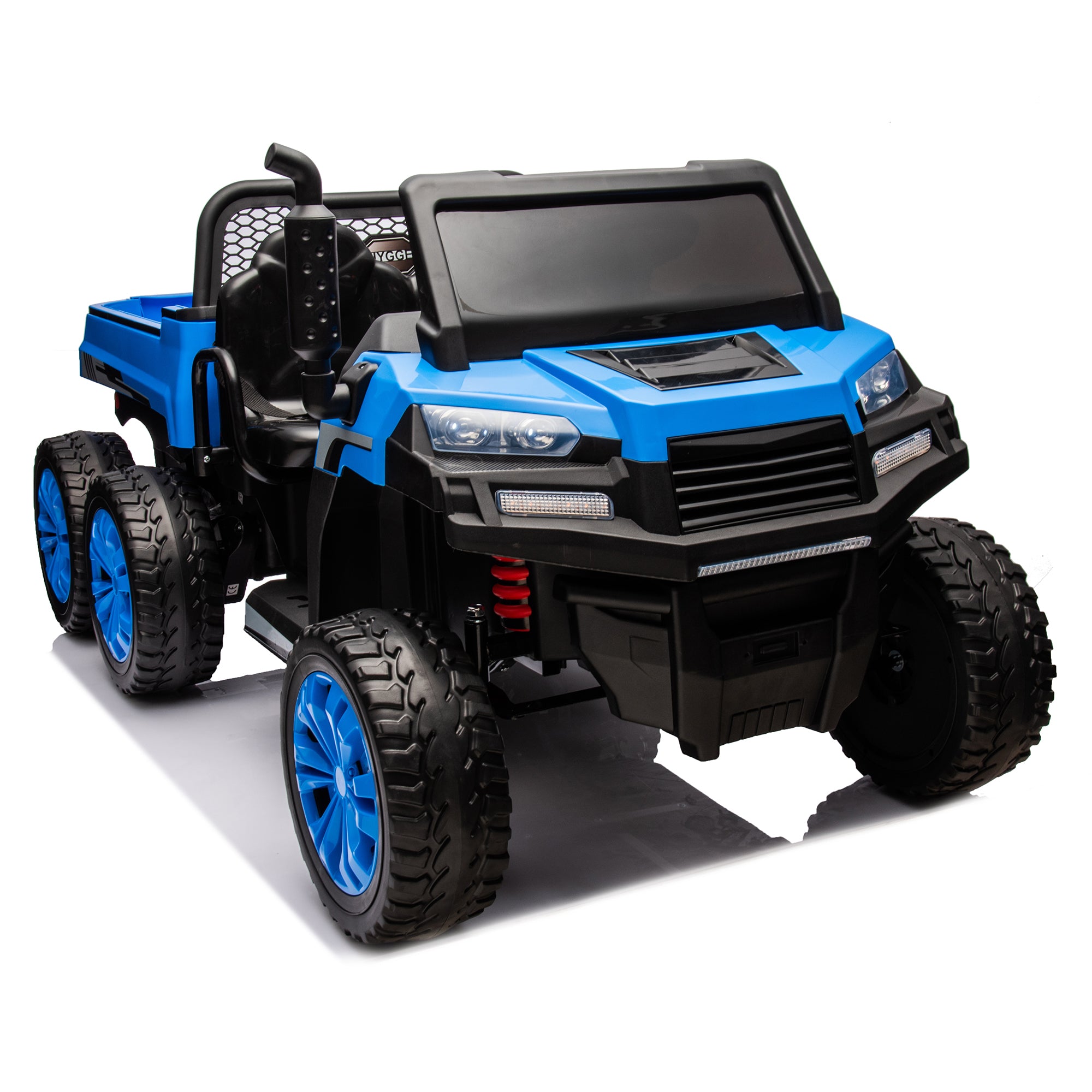 24V 2-Seater UTV-XXL Ride On Truck with Dump Bed for kid,Ride On 4WD UTV with 6 Wheels,Foam Tires, Suitable for Off-Roading,remote control,Three-Point Safety Harness