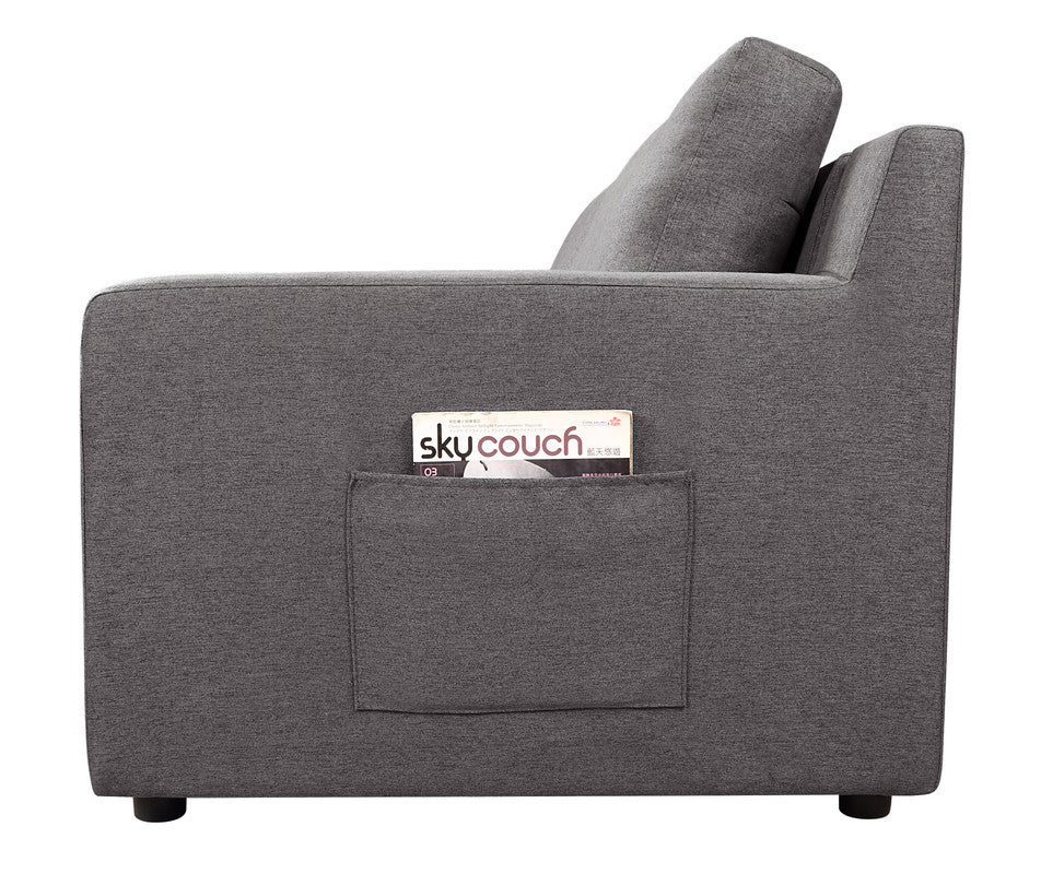 Waylon Gray Linen 7-Seater U-Shape Sectional Sofa Chaise with Pocket