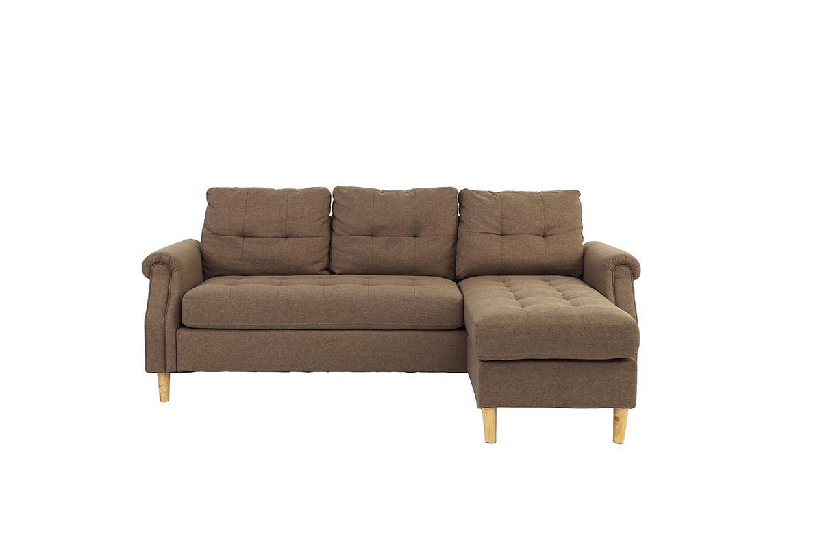 Light Coffee Reversible Corner Sectional