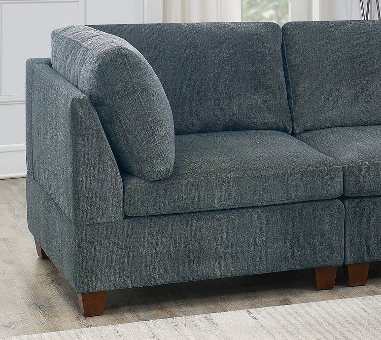 Grey Chenille Modular Sectional 8pc Set