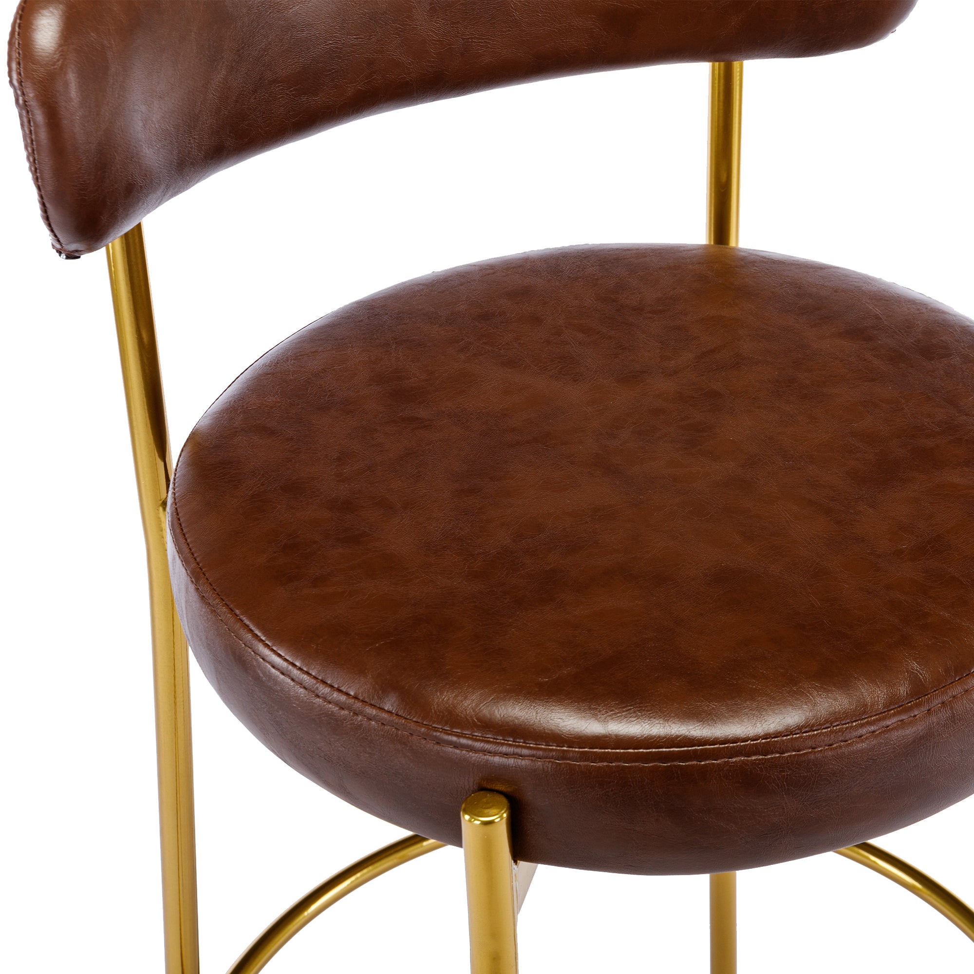 COOLMORE Bar Stools Industrial Pub Barstools with Back and Footrest, Modern Armless Bar Height Stool Chairs Set of 2