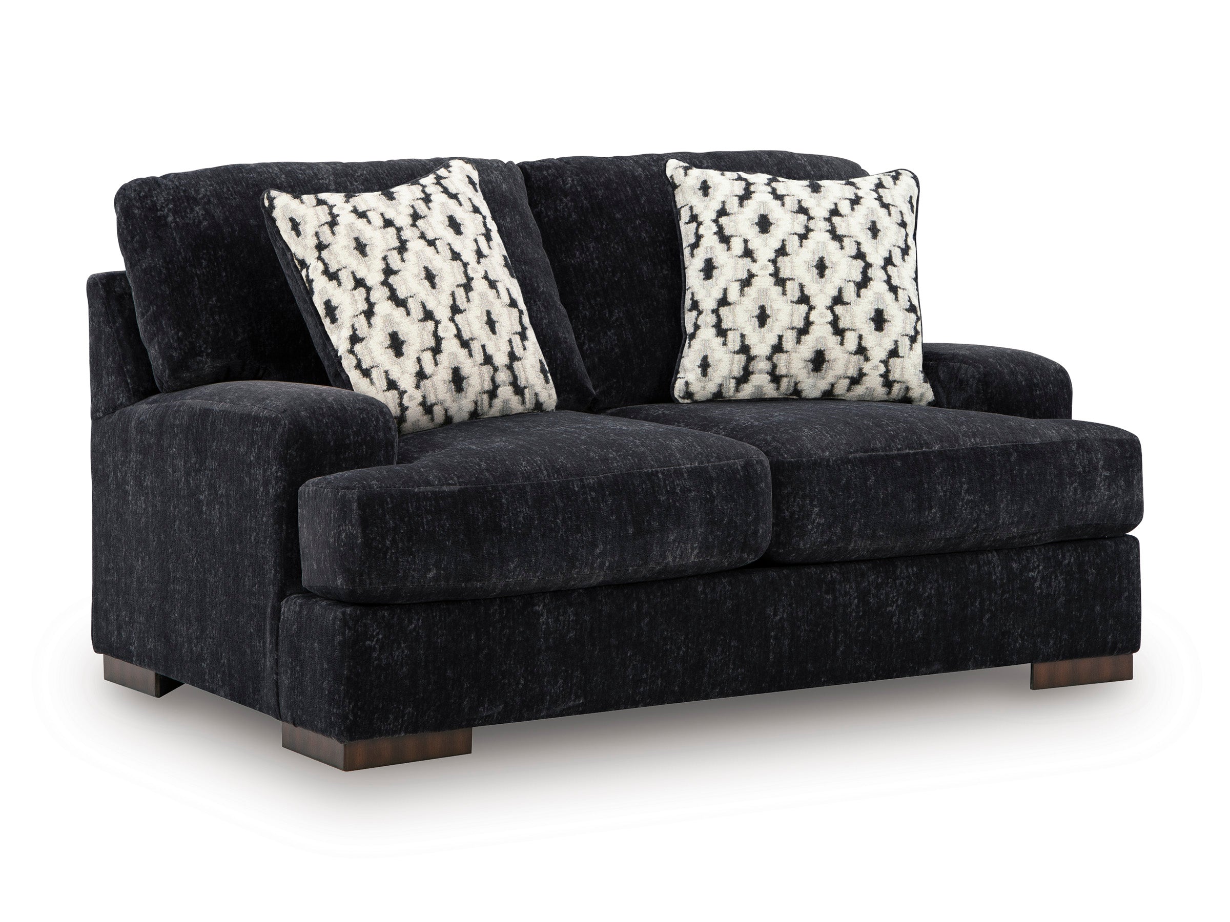 Ashley Whitmore Black Pearl Chenille Sofa and Loveseat Set, view 3