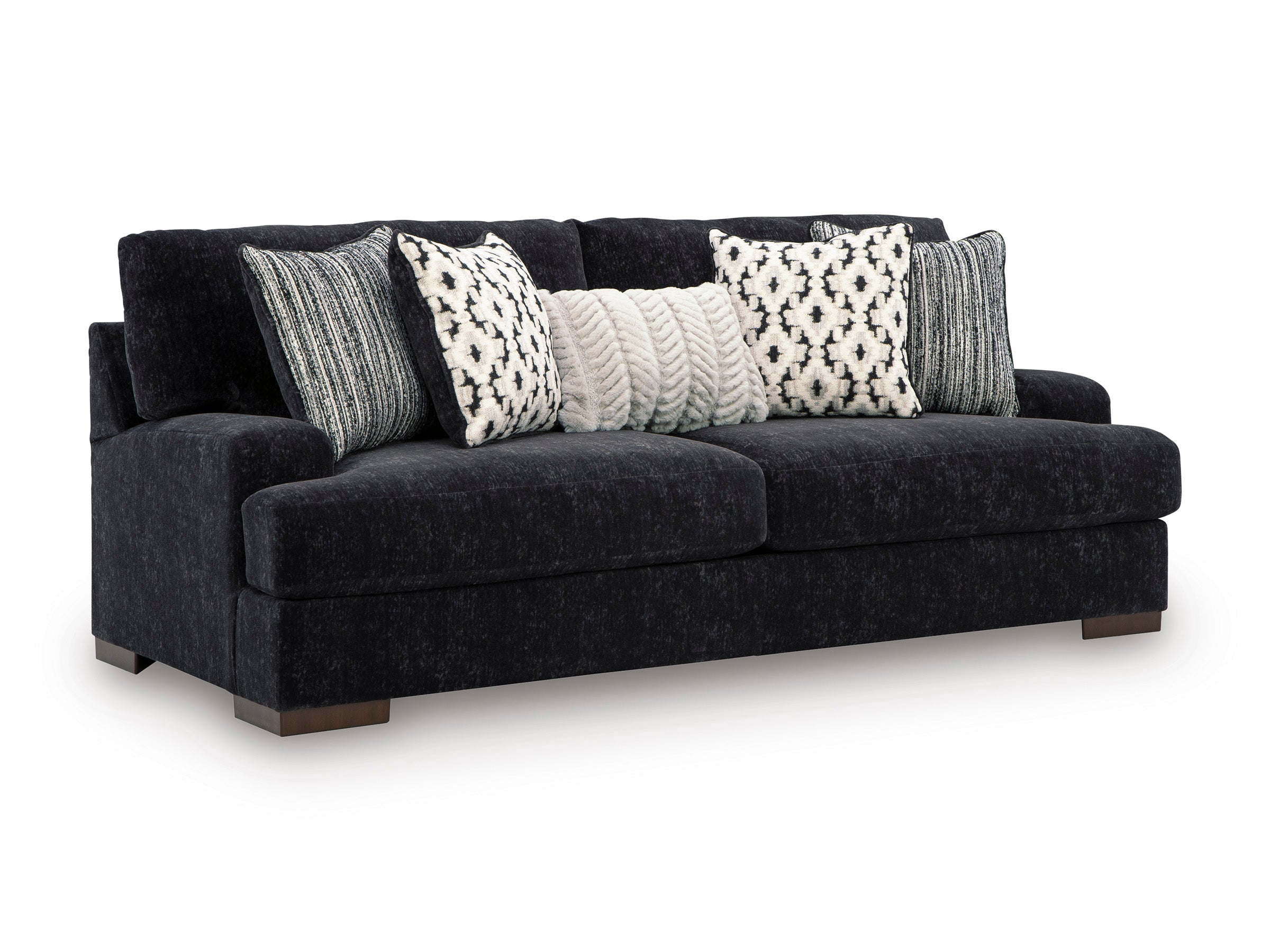 Ashley Whitmore Black Pearl Chenille Sofa and Loveseat Set, view 2