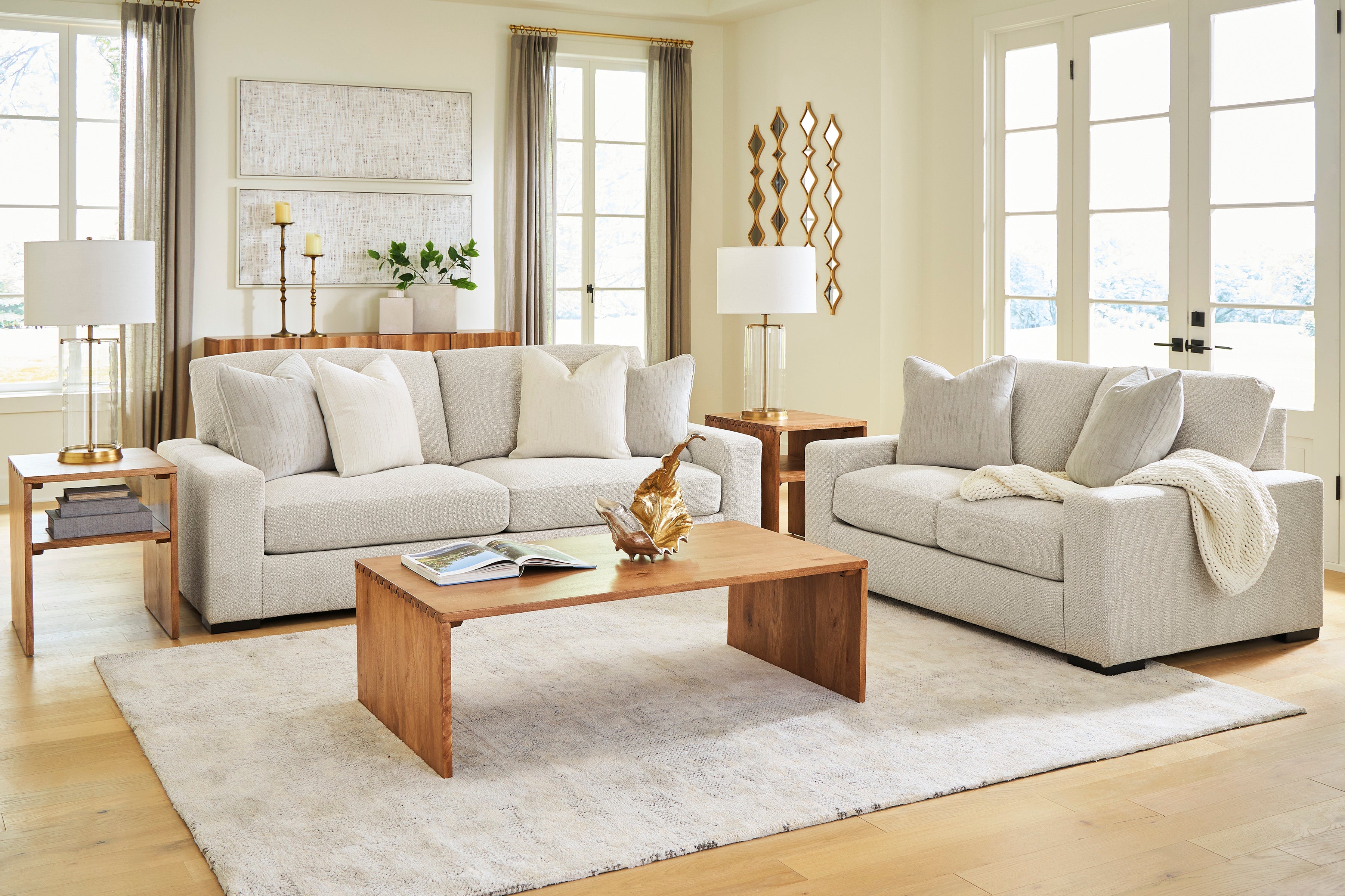 Ashley Conlee-Pike Linen Boucle Sofa and Loveseat Set