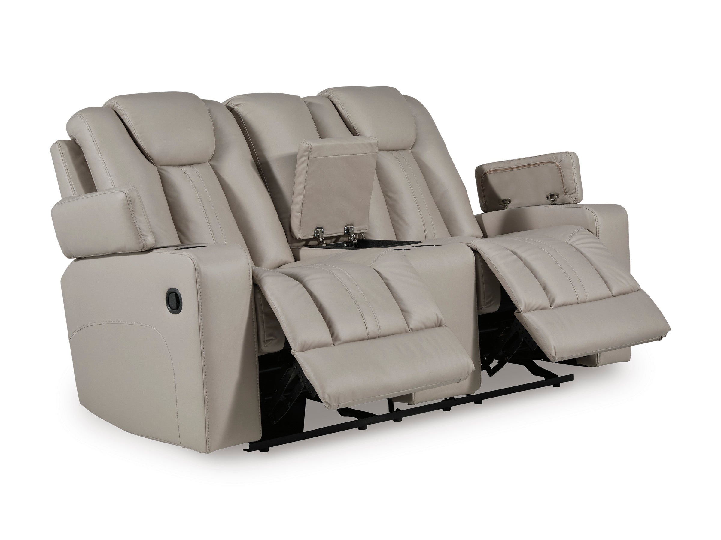 Ashley Elevate Coin Faux Leather Reclining Set with Heat and Massage, view 3