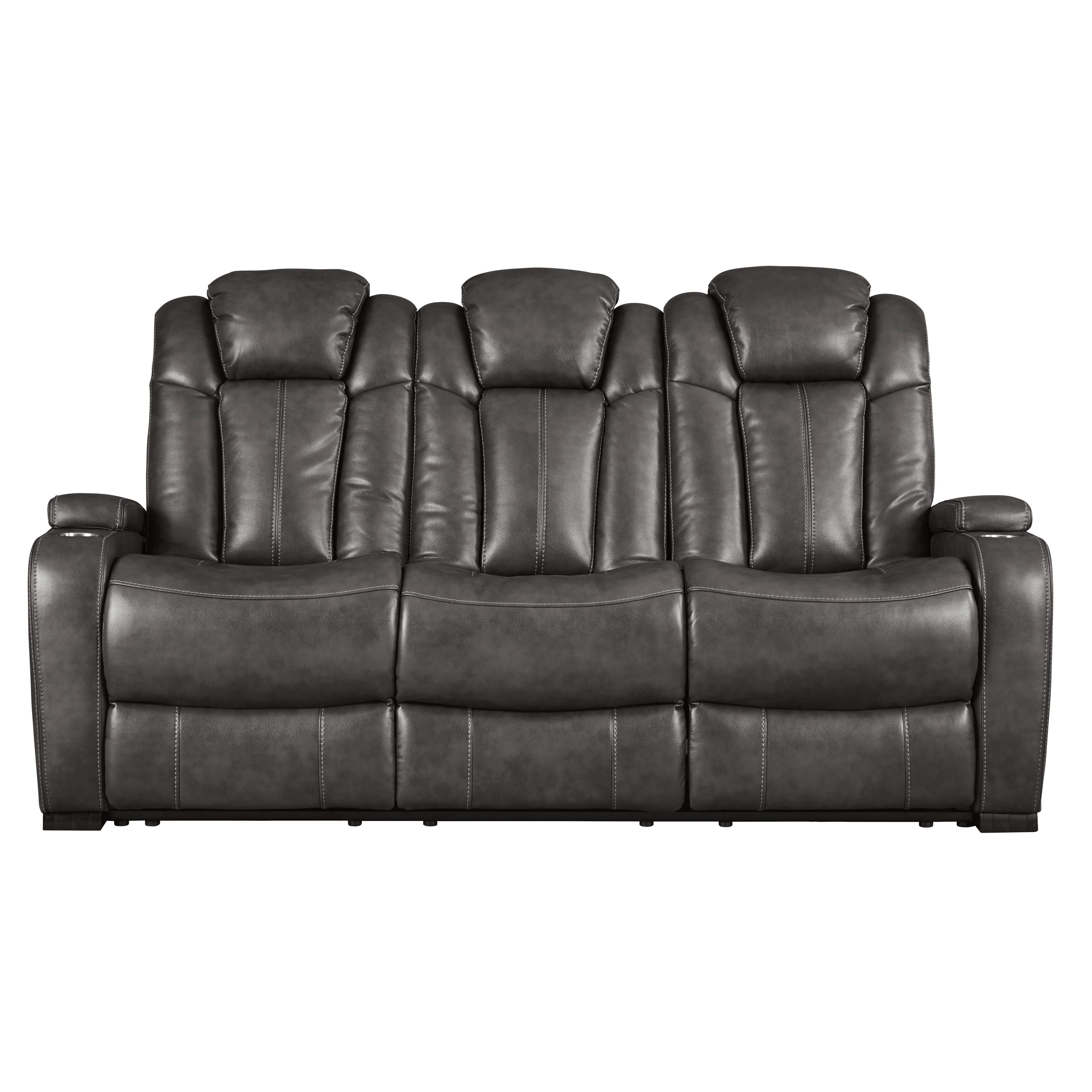 Ashley Turbulance Quarry Power Reclining Set with Drop-Down Table, view 5