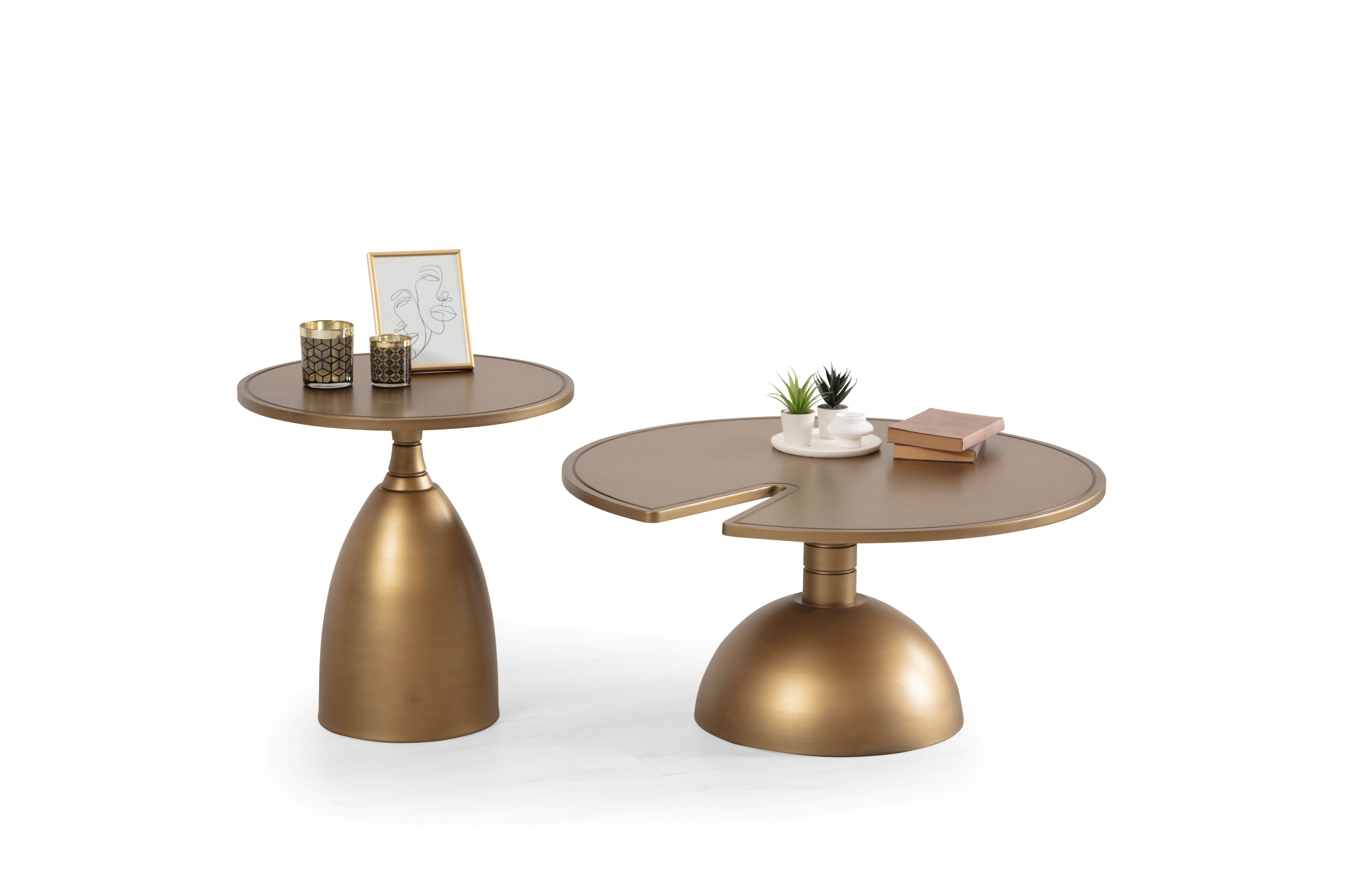 Gold 2-Piece Coffee Table Set, view 4