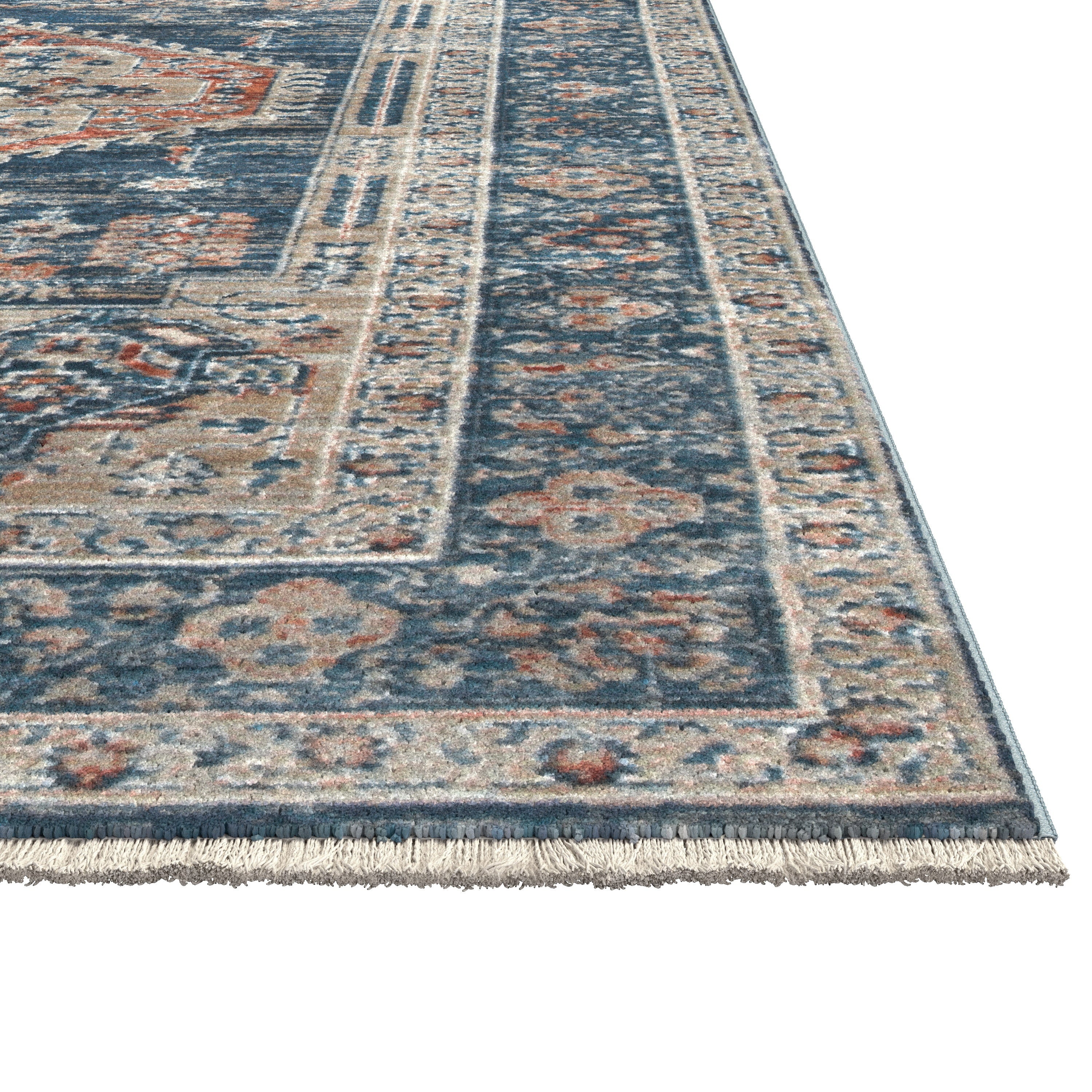 Wasilla Blue/Pink/Rust Area Rug 4x6