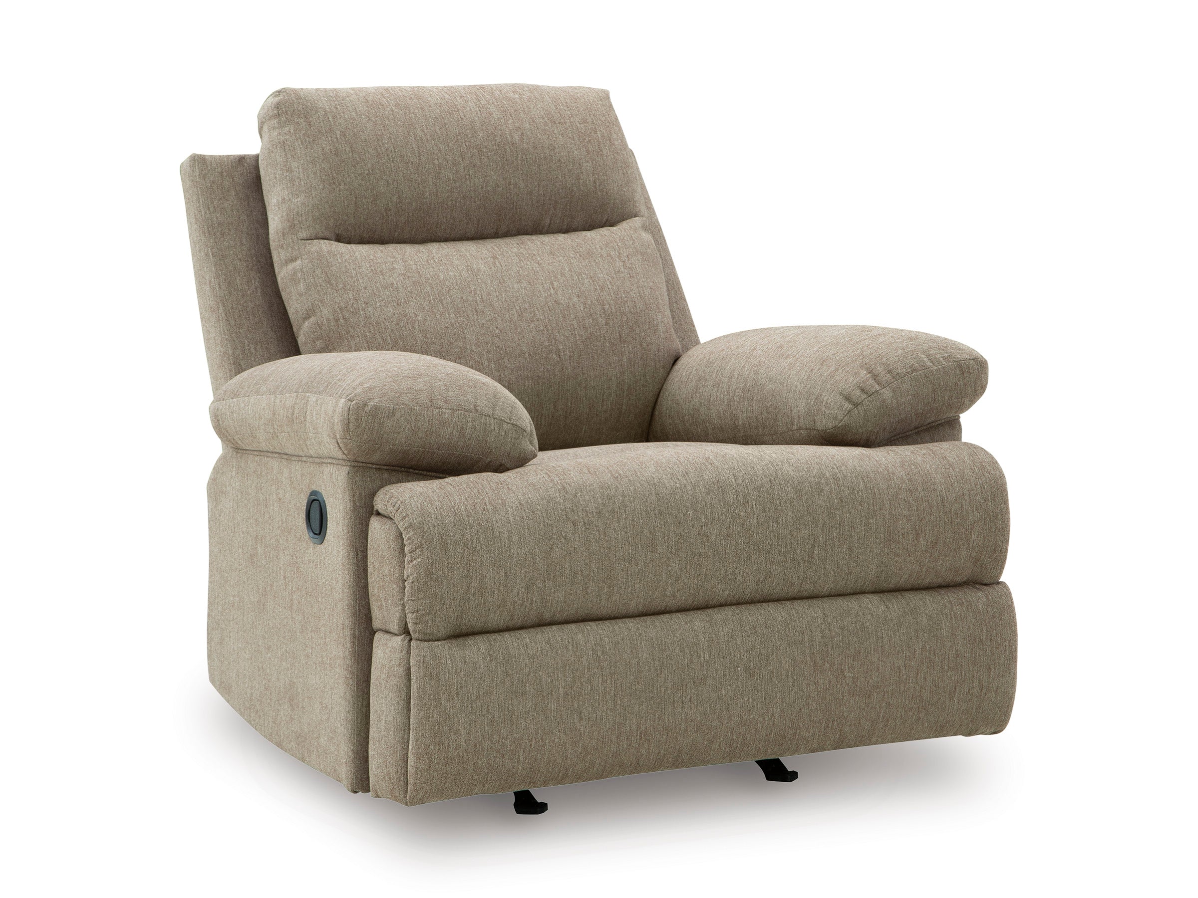 Ashley Side-Swipe Mocha Chenille Reclining Set with Drop-Down Table, view 9