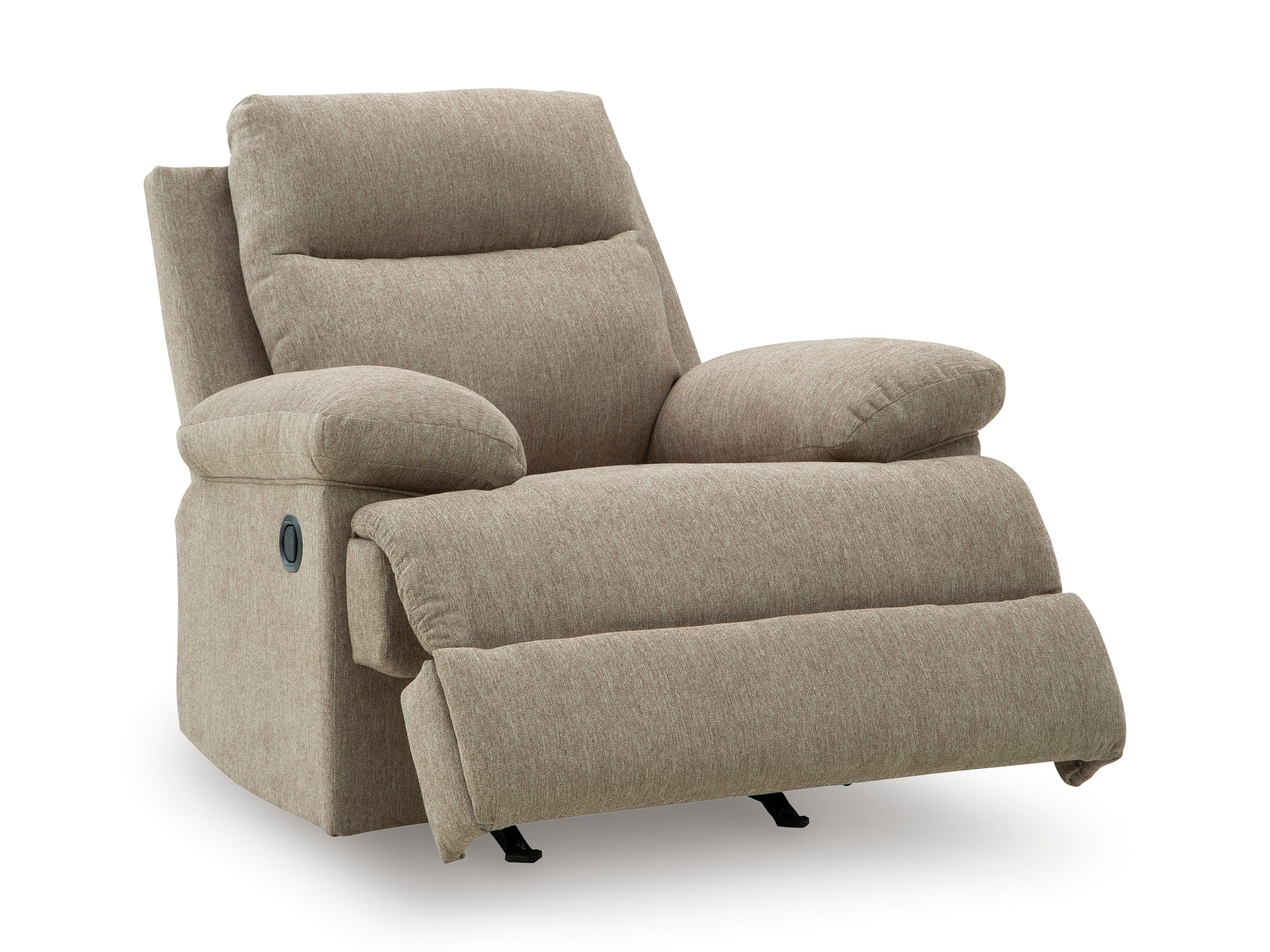 Ashley Side-Swipe Mocha Chenille Reclining Set with Drop-Down Table, view 8