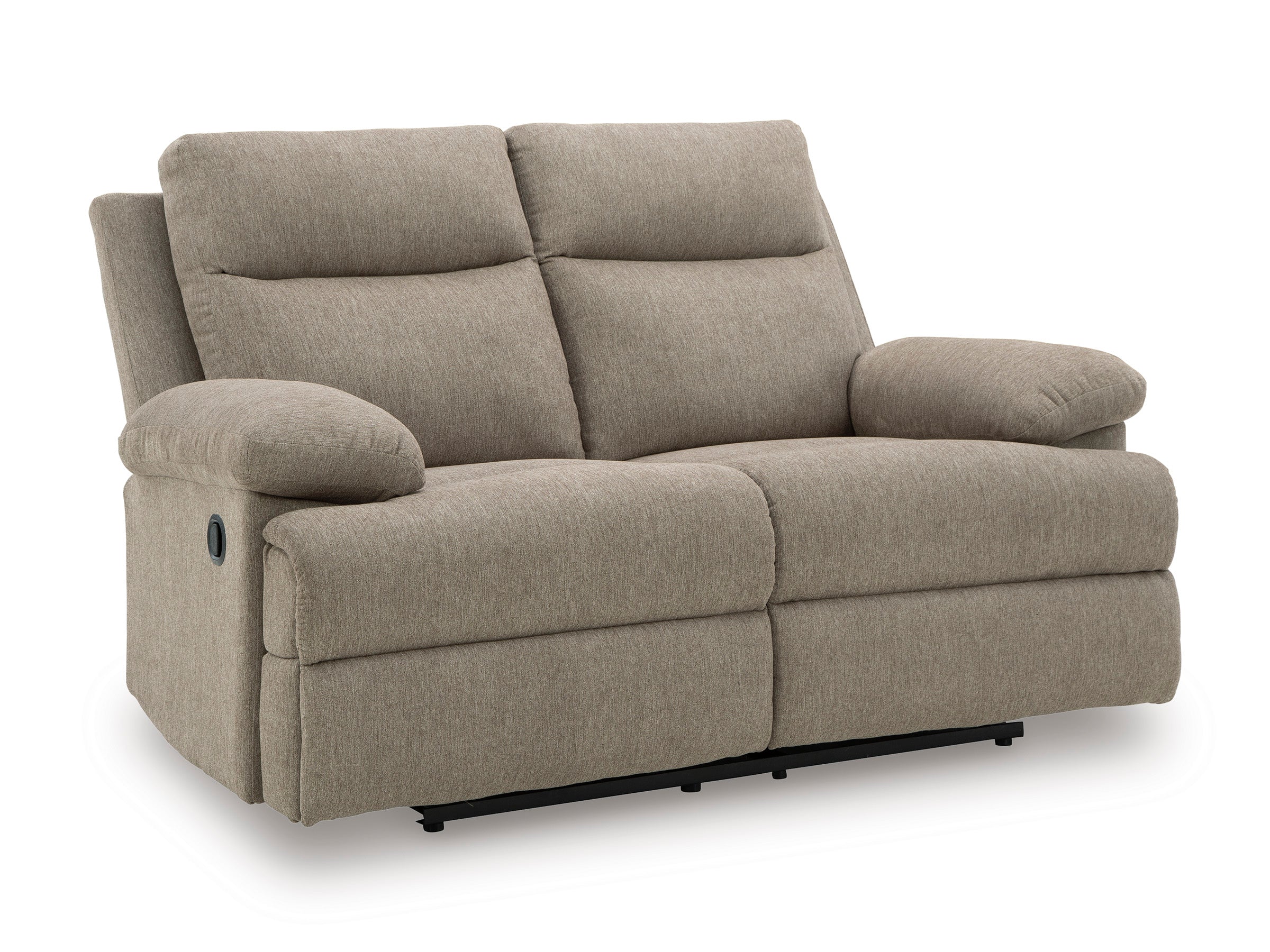 Ashley Side-Swipe Mocha Chenille Reclining Set with Drop-Down Table, view 7