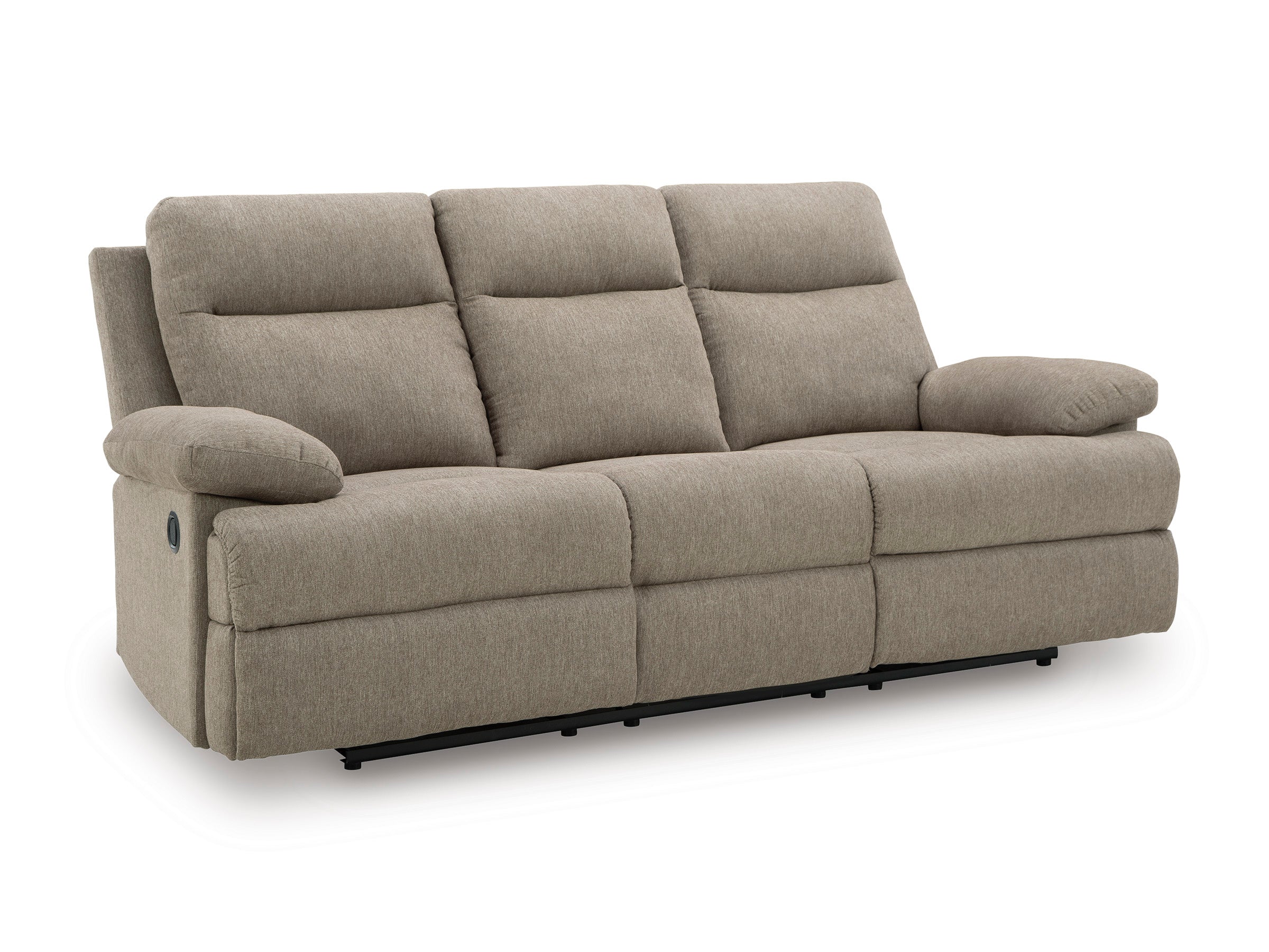 Ashley Side-Swipe Mocha Chenille Reclining Set with Drop-Down Table, view 5
