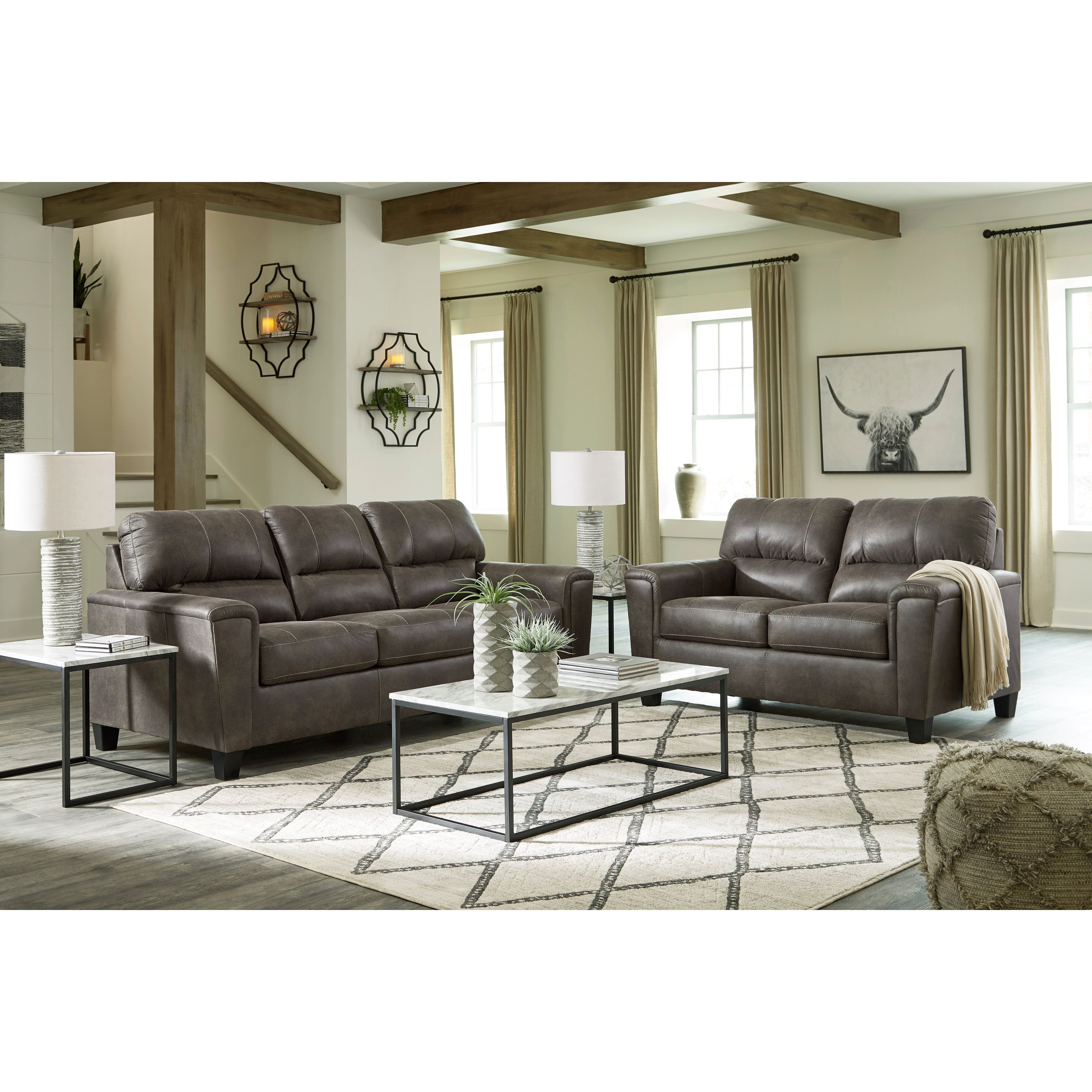 Ashley Navi Smoke Sofa and Loveseat Set