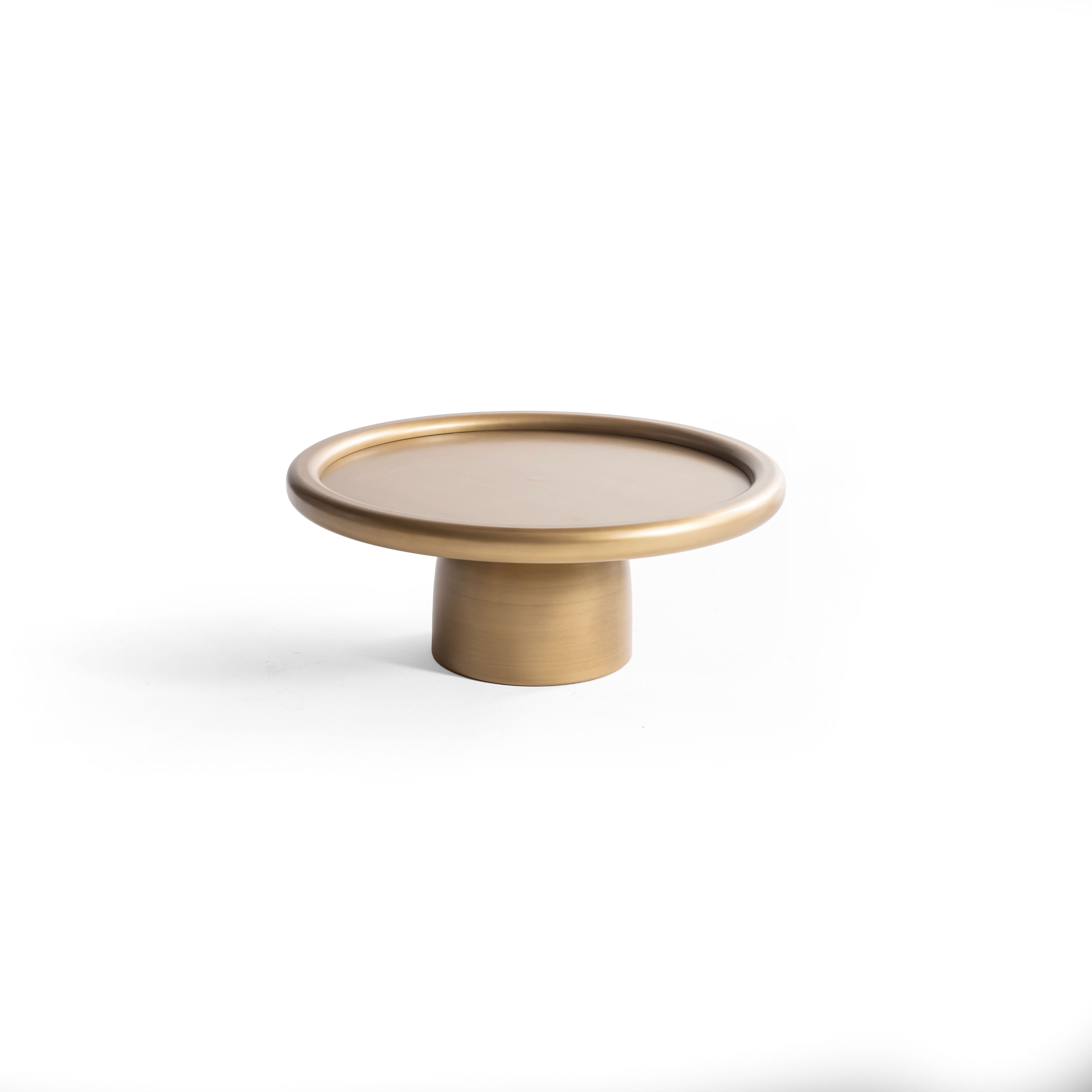 Gold Pedestal 3-Piece Coffee Table Set, view 9