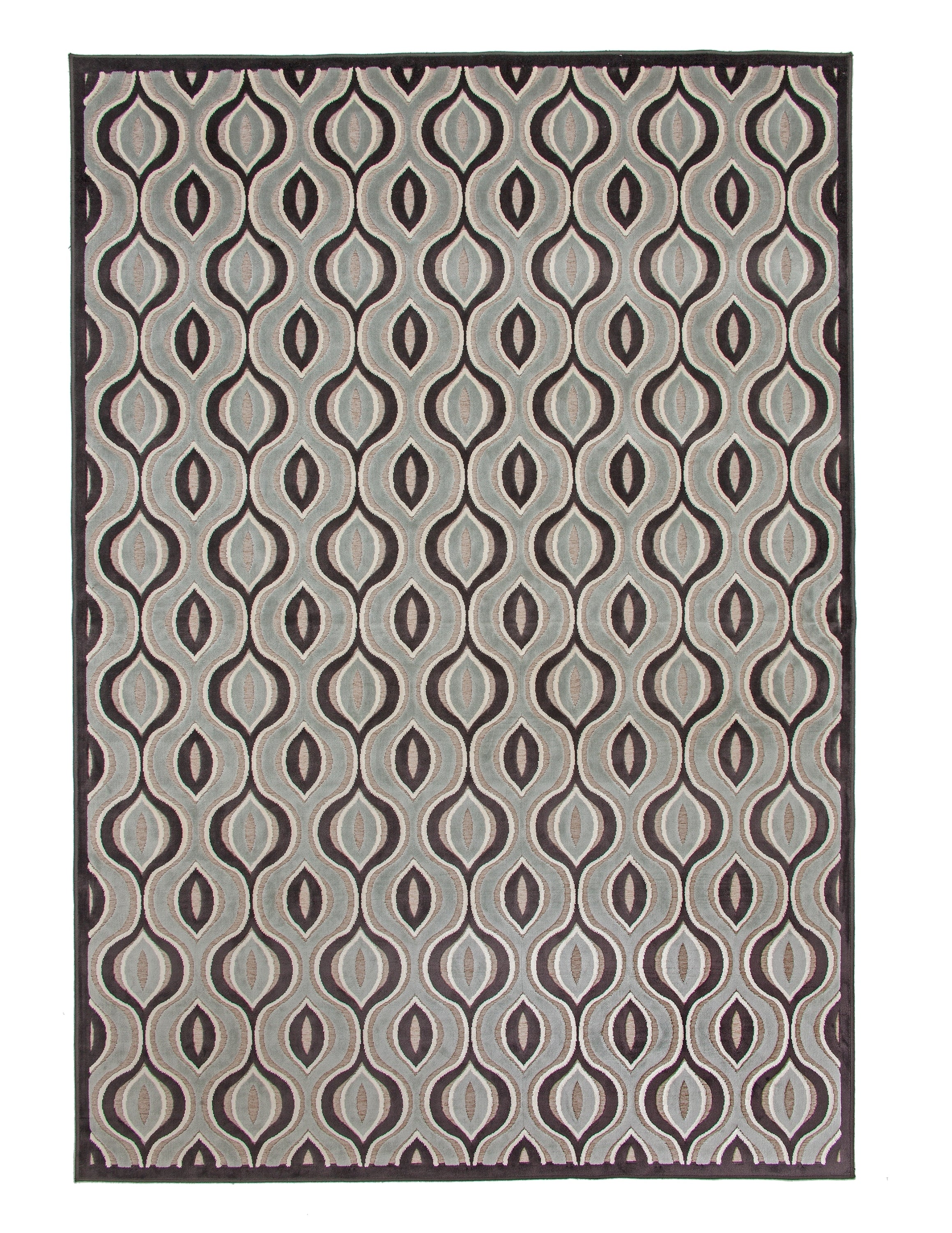 Davlin Black/Aqua/Grey Area Rug 5x8