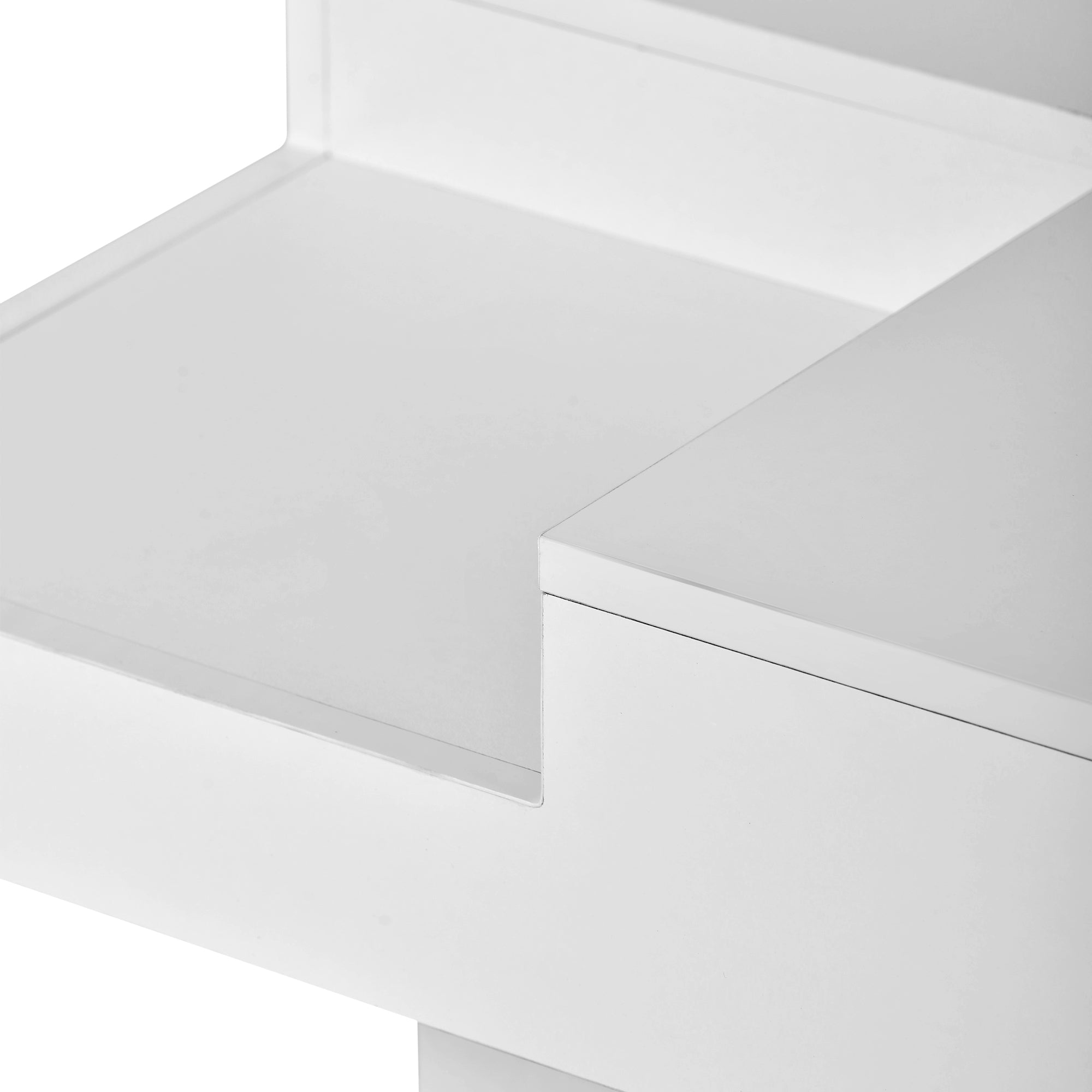 ON-TREND Modern Minimalist Design 31.5*31.5in Square Coffee Table with Detachable Tray and Plug-in 16-color LED Strip Lights Remote Control for Living Room( OLD SKU: WF291303AAK )