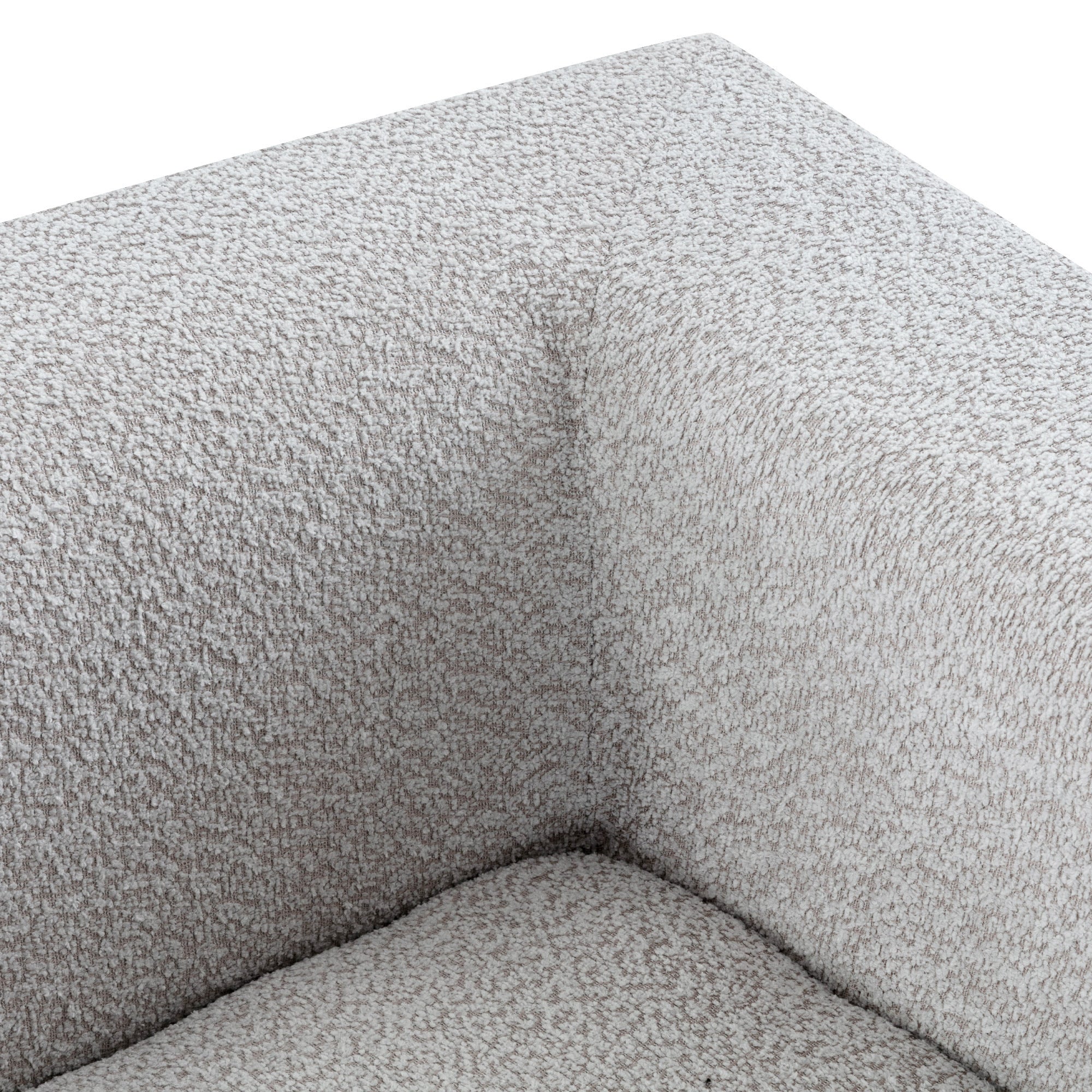 109.4" Grey Curved Chaise Lounge