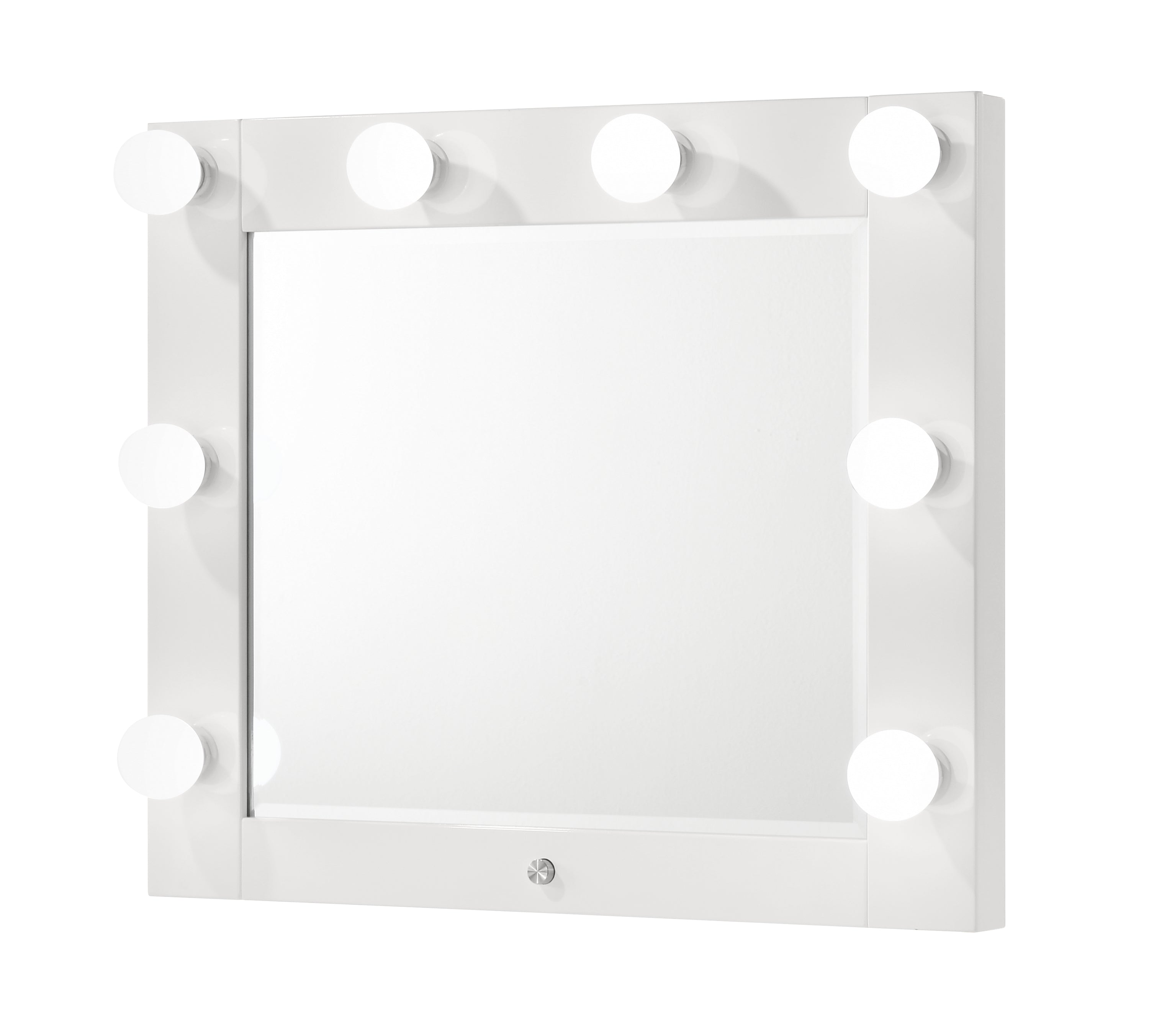 Luxo White Lighted Vanity Set with Mirror and Stool, view 4