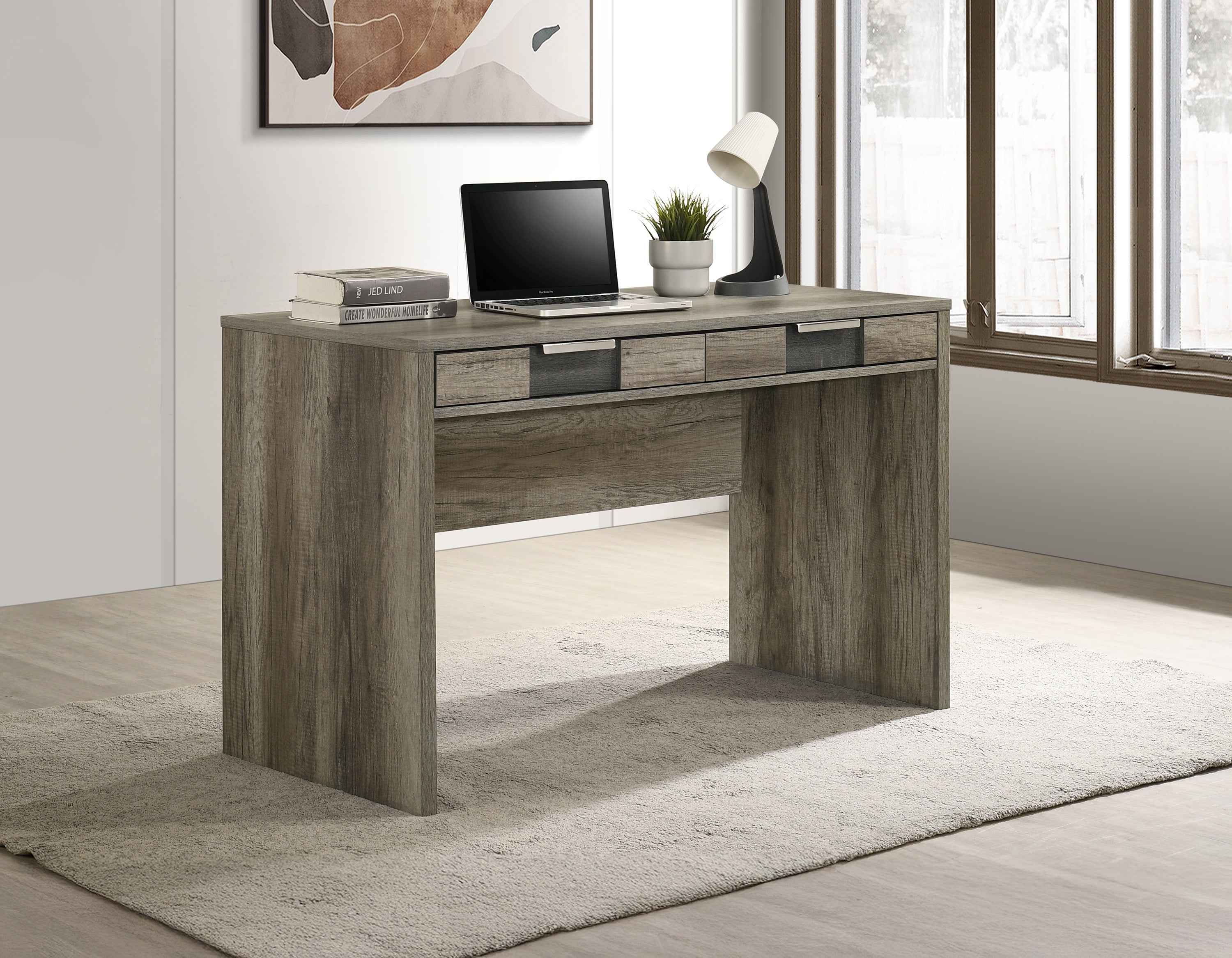 Rangley Gray and Brown Writing Desk