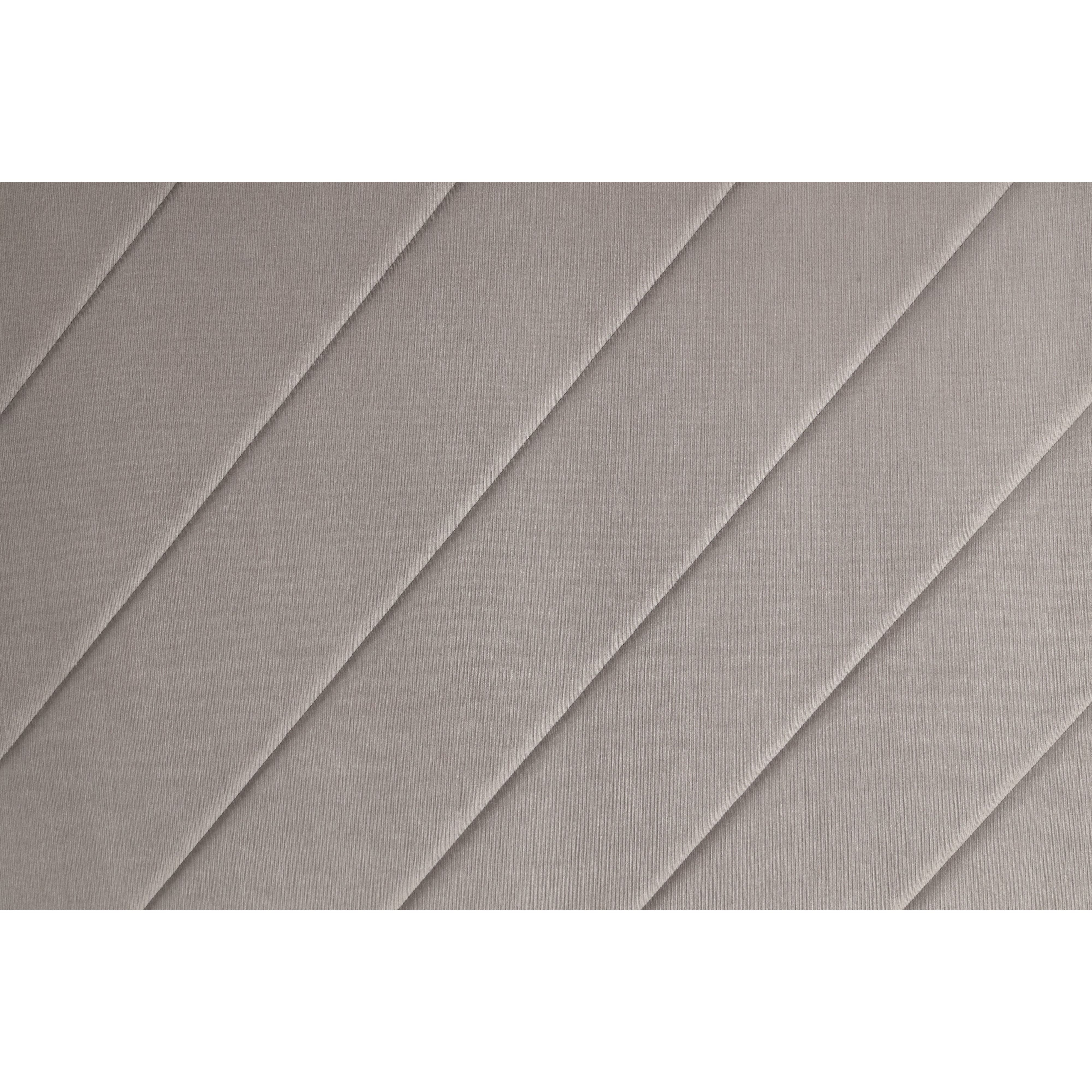 Mio Gray Velvet Storage Bed with Chevron Headboard, view 6